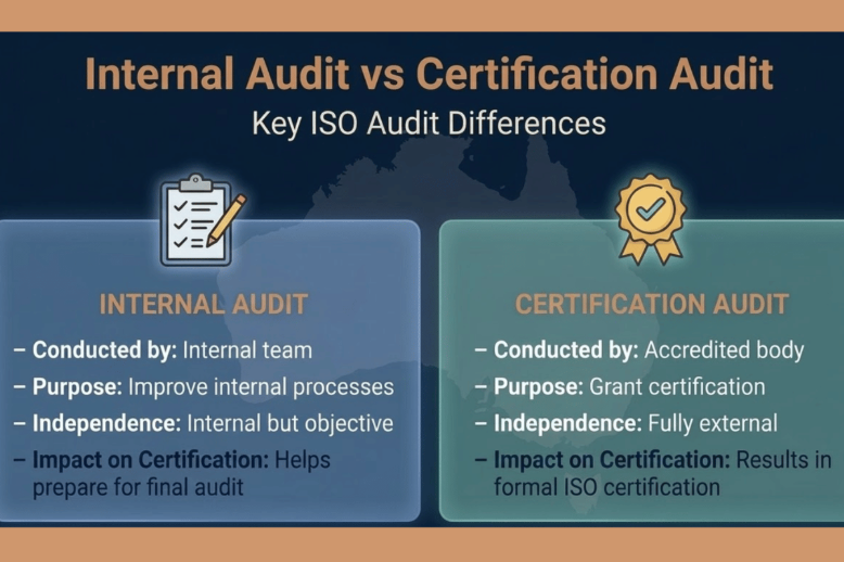 What Is the Difference Between an Internal Audit and a Certification Audit Under ISO Standards?