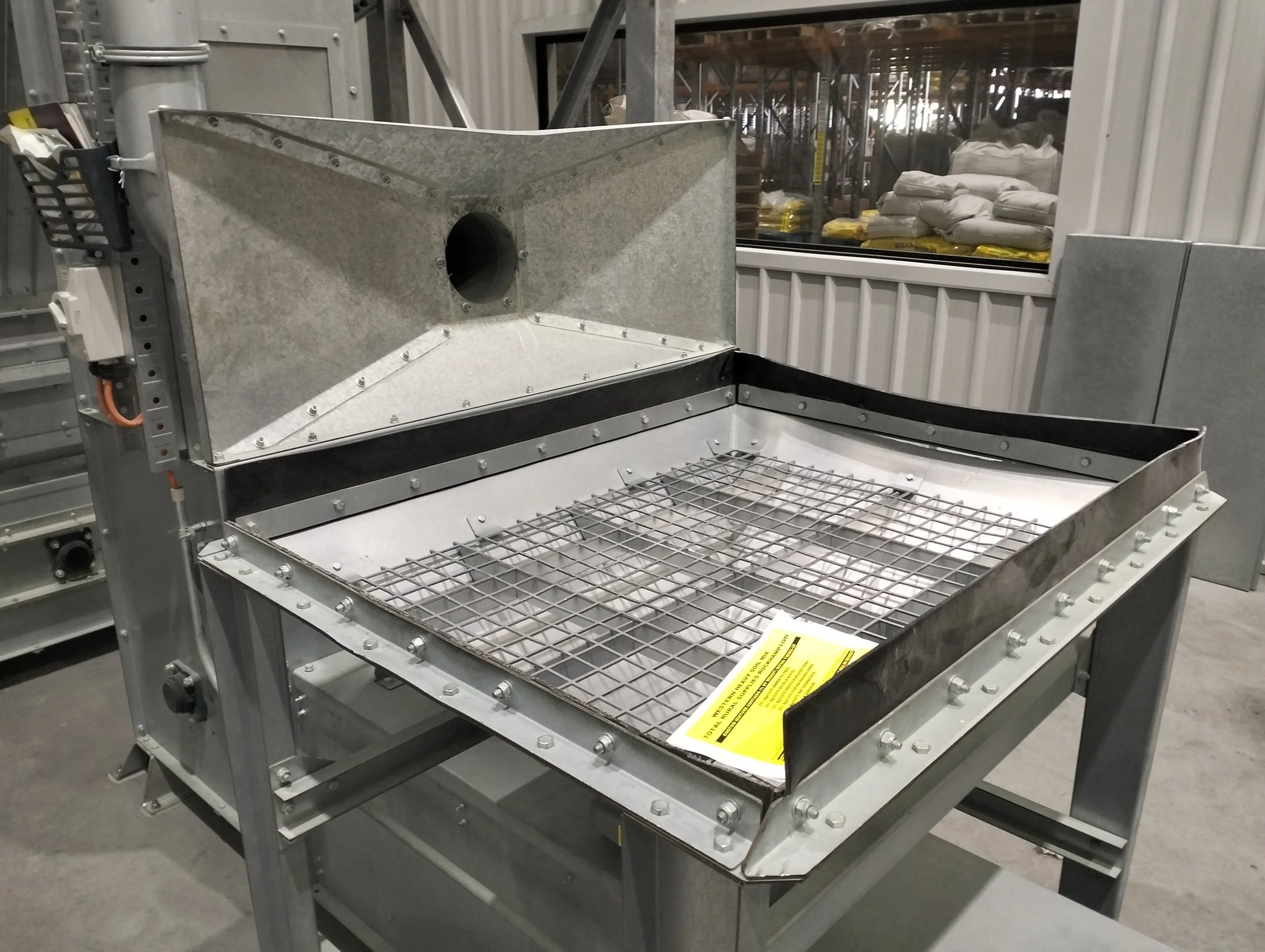 Occupational hygiene assessment identified this rectangular Local Exhaust Ventilation (LEV) hood