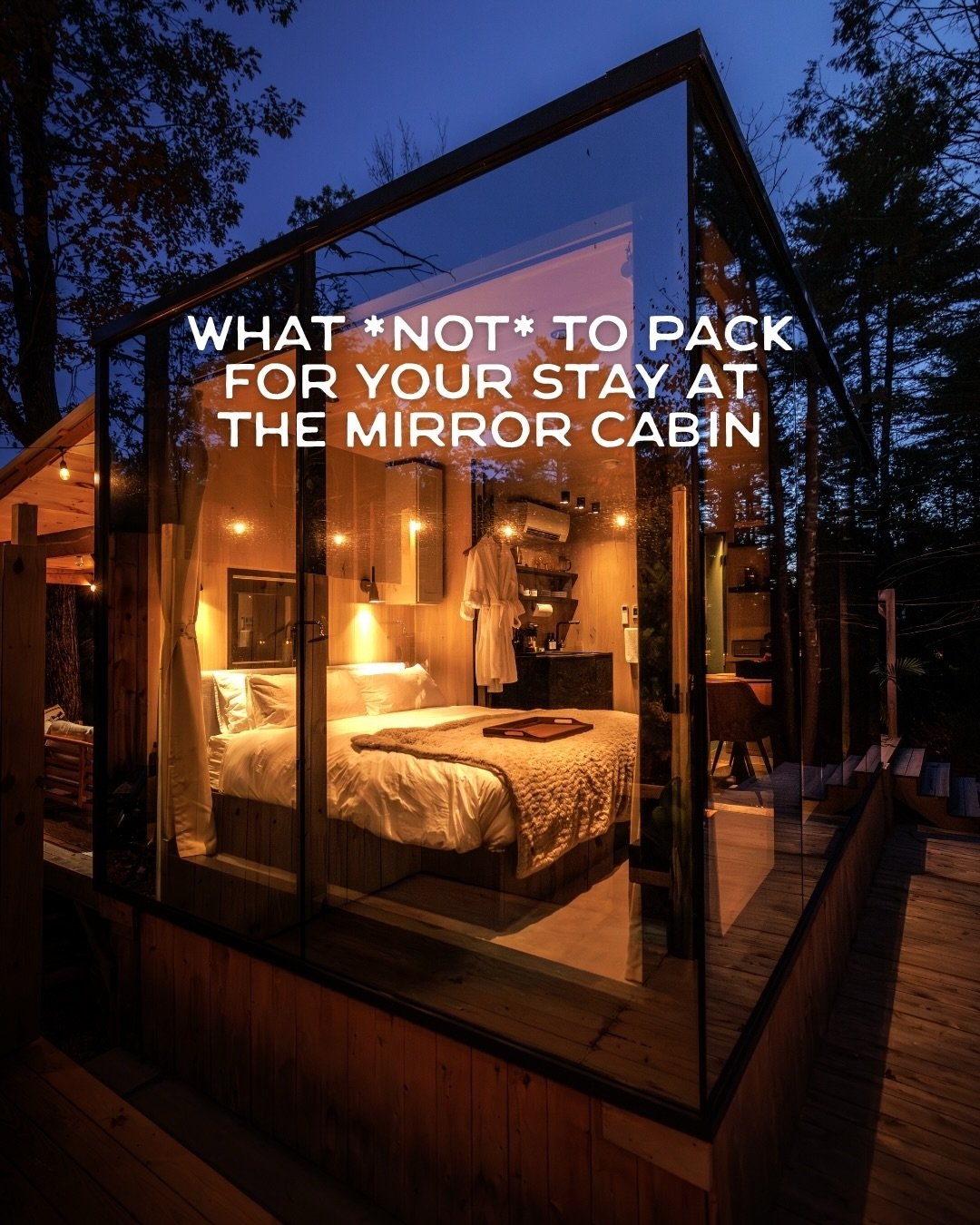 Don&rsquo;t worry, we got you! You can leave the &ldquo;just in case&rdquo; stuff at home 😉

The Mirror cabin was built for a total escape for just you, the pines + everything you actually need already waiting🌲

📍South Berwick, Maine | 75 mins fro