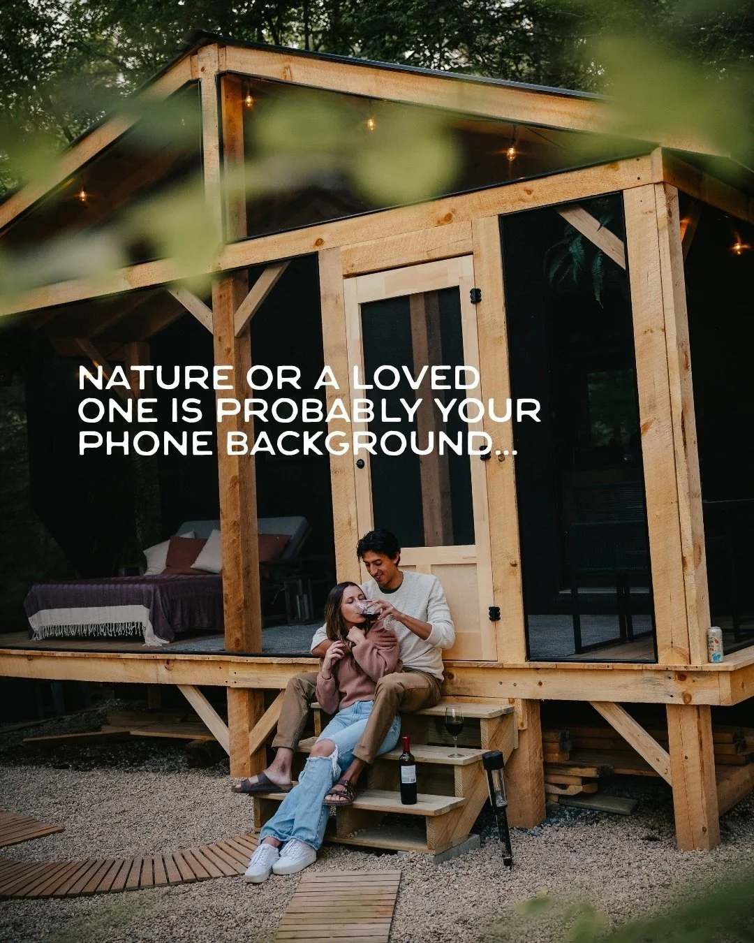 Take a step back, and check in with your priorities 🧡
 The cabins at Hidden Pines are all designed for stepping away from the noise and spending real, uninterrupted time together in nature🌲

📍South Berwick, Maine | 75 mins from Boston

#romanticge