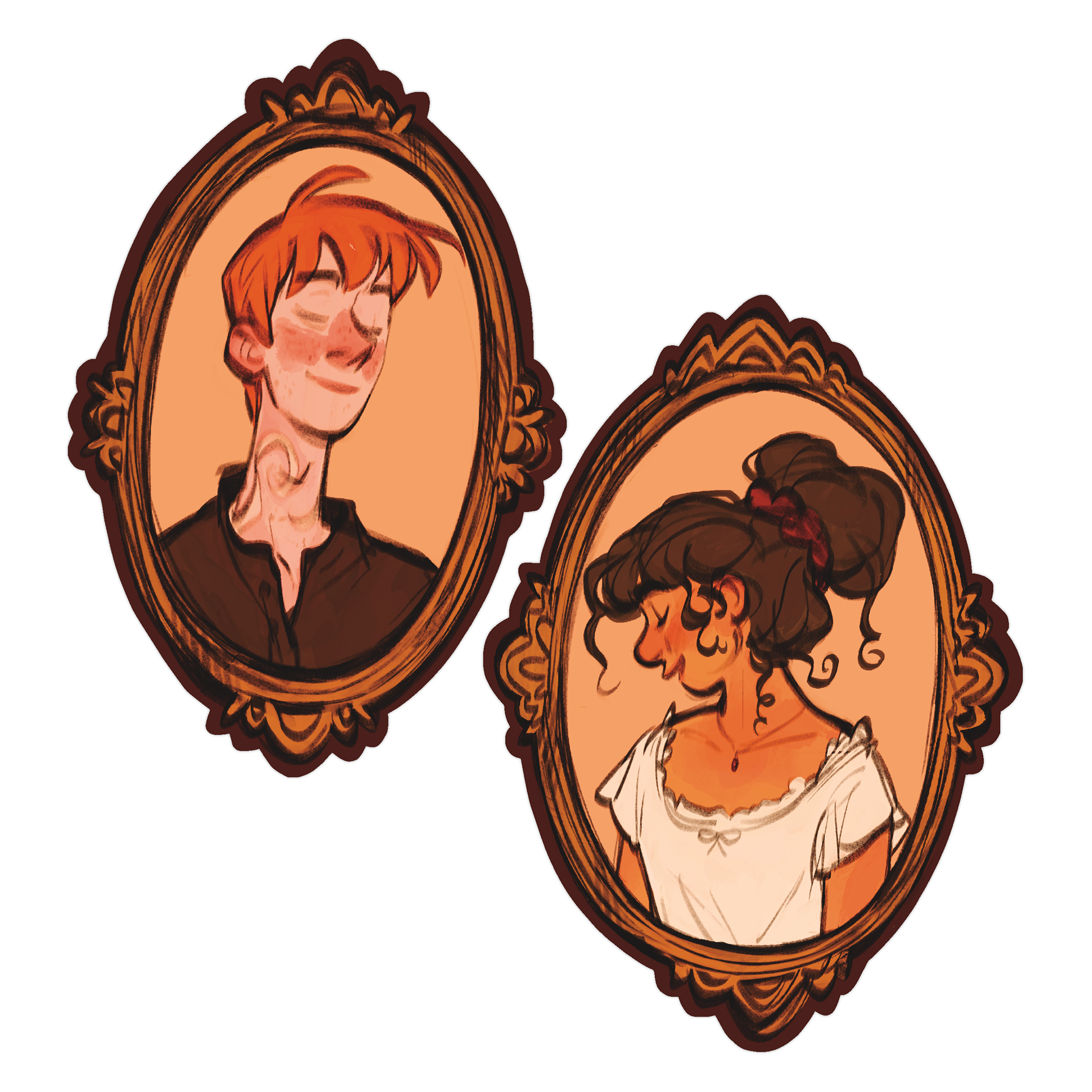 Romione Portrait Stickers (Set of 2)