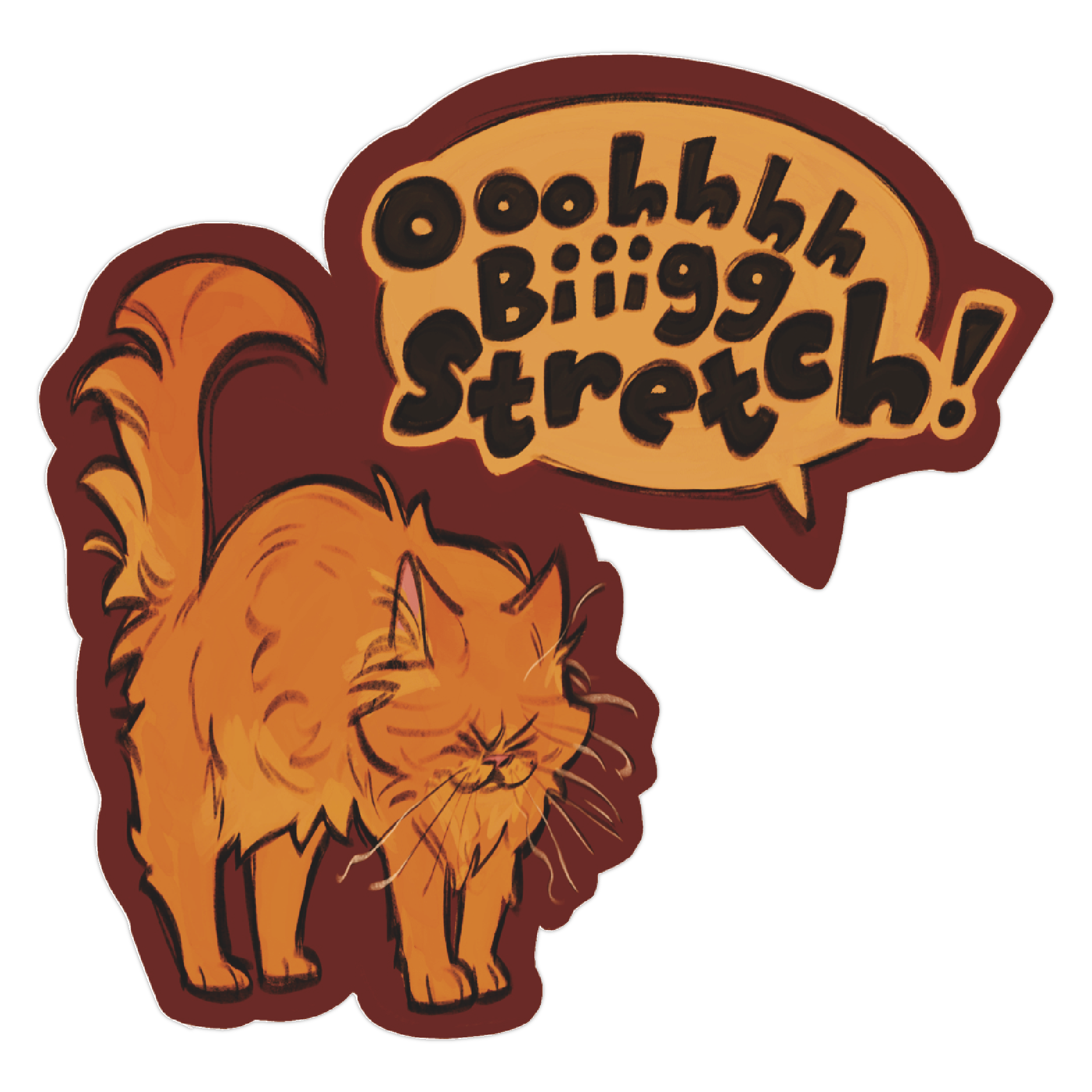 Crookshanks 'Big Stretch' Sticker