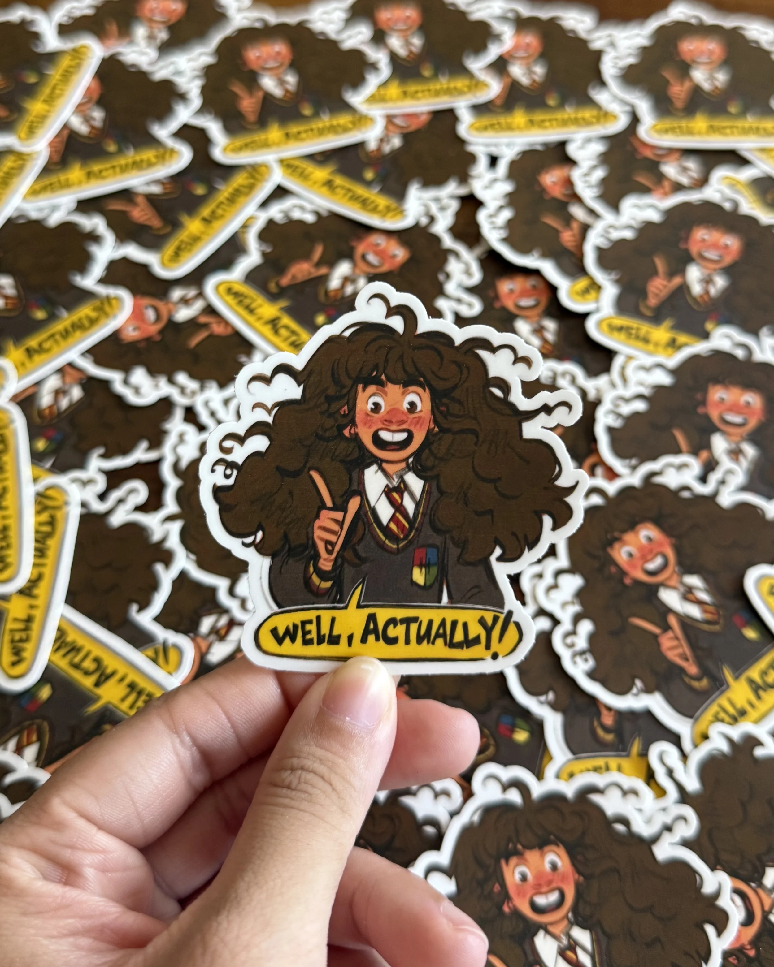 Hermione Well Actually Sticker — toorumlk / Nusrat Naomi