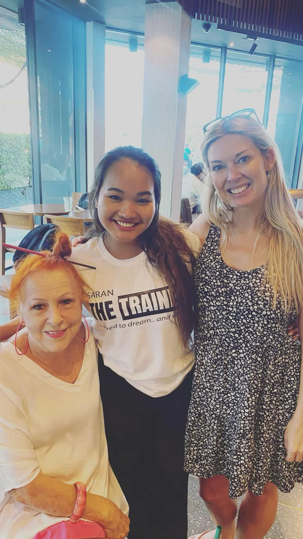 Geraldine Cox, Liz Volpe with Saran, Winner Dare to Dream 2019