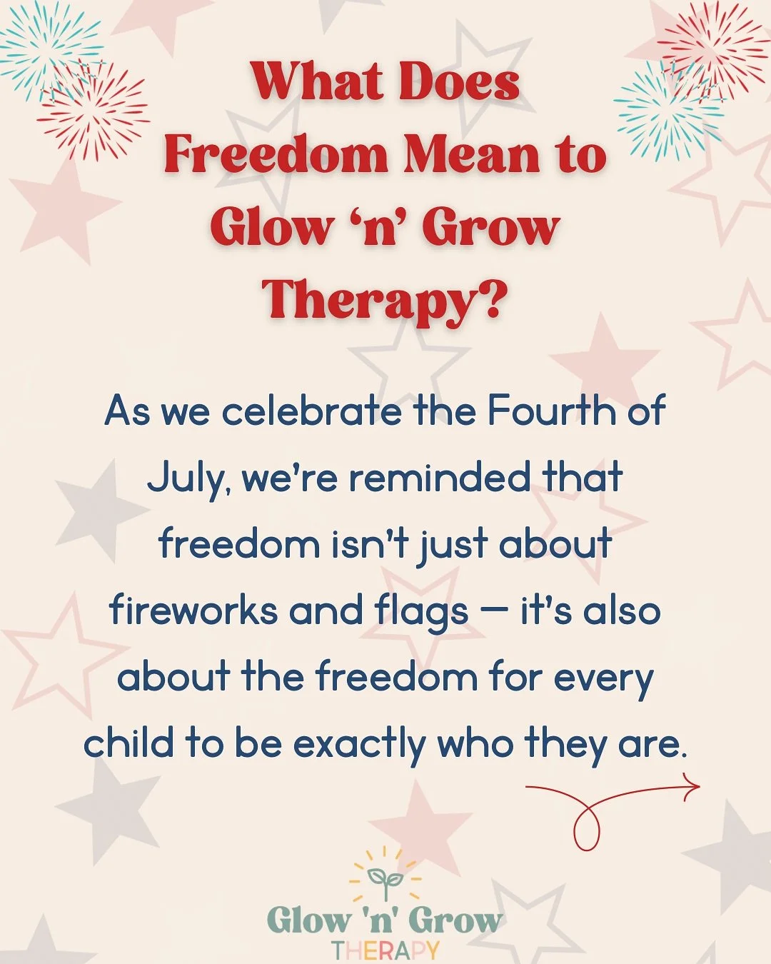 Happy Independence Day! 🇺🇸 This Fourth of July, freedom means so much more than fireworks &mdash; it means giving every child the freedom to be themselves, to communicate in their own way, and to feel safe, seen, and supported just as they are.
At 