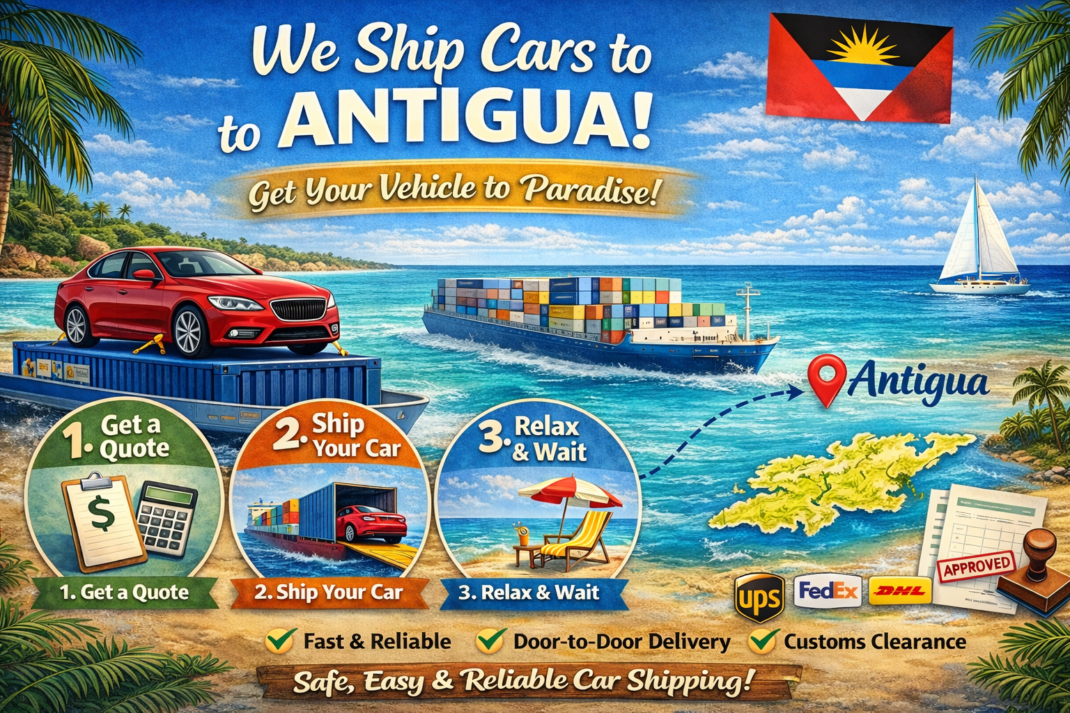 hip your car to Latin America safely and affordably—get a free quote today.
Reliable car shipping to Latin America with fast delivery and full support.
Door-to-port auto transport to Latin America—easy, secure, and hassle-free.