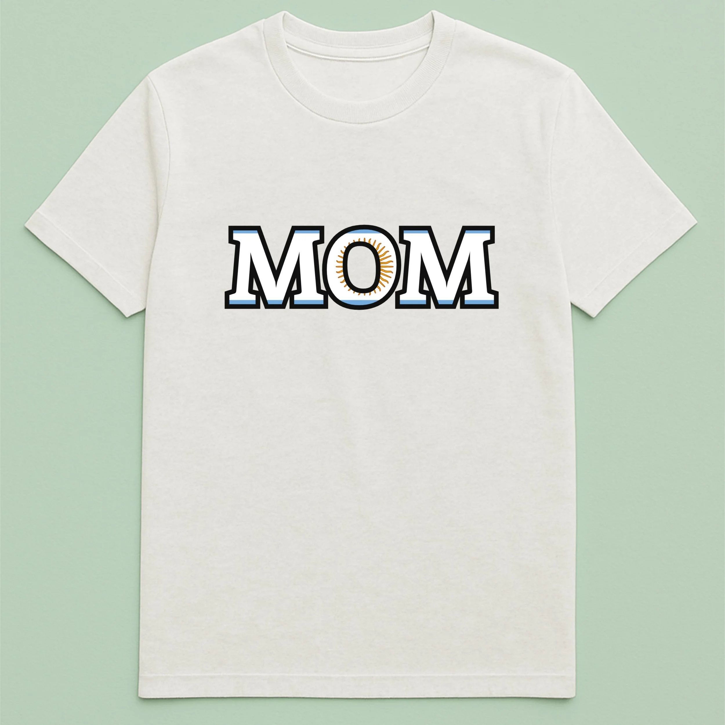Argentina MOM T-Shirt – Argentinian Flag Sun Mom Shirt – Mother’s Day Gift – Patriotic Mom Tee
