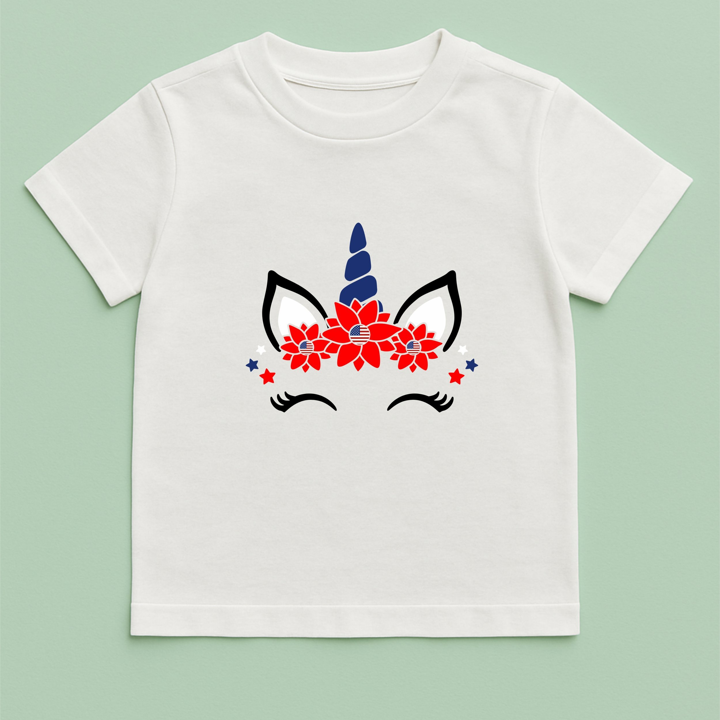 Kids USA Unicorn T-Shirt – Youth Red White Blue Unicorn Shirt – Cute Patriotic Unicorn Tee – 4th of July Kids Gift