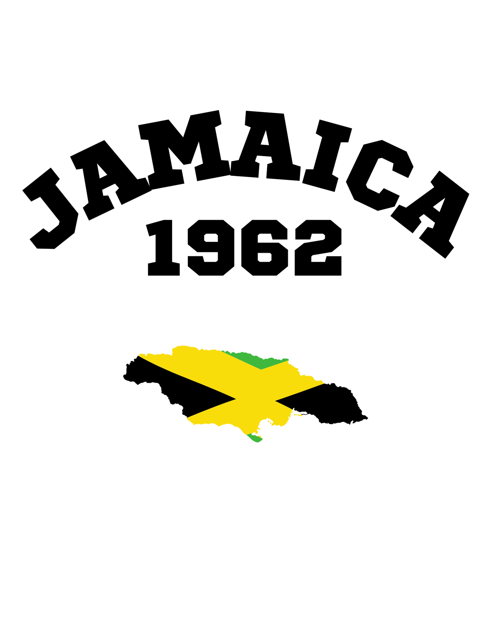 Jamaica Independence SVG, PNG, JPG and PDF | Jamaican 1962 Digital Design | Caribbean Heritage Map | Black History Digital Download | Commercial Use | Instant Download