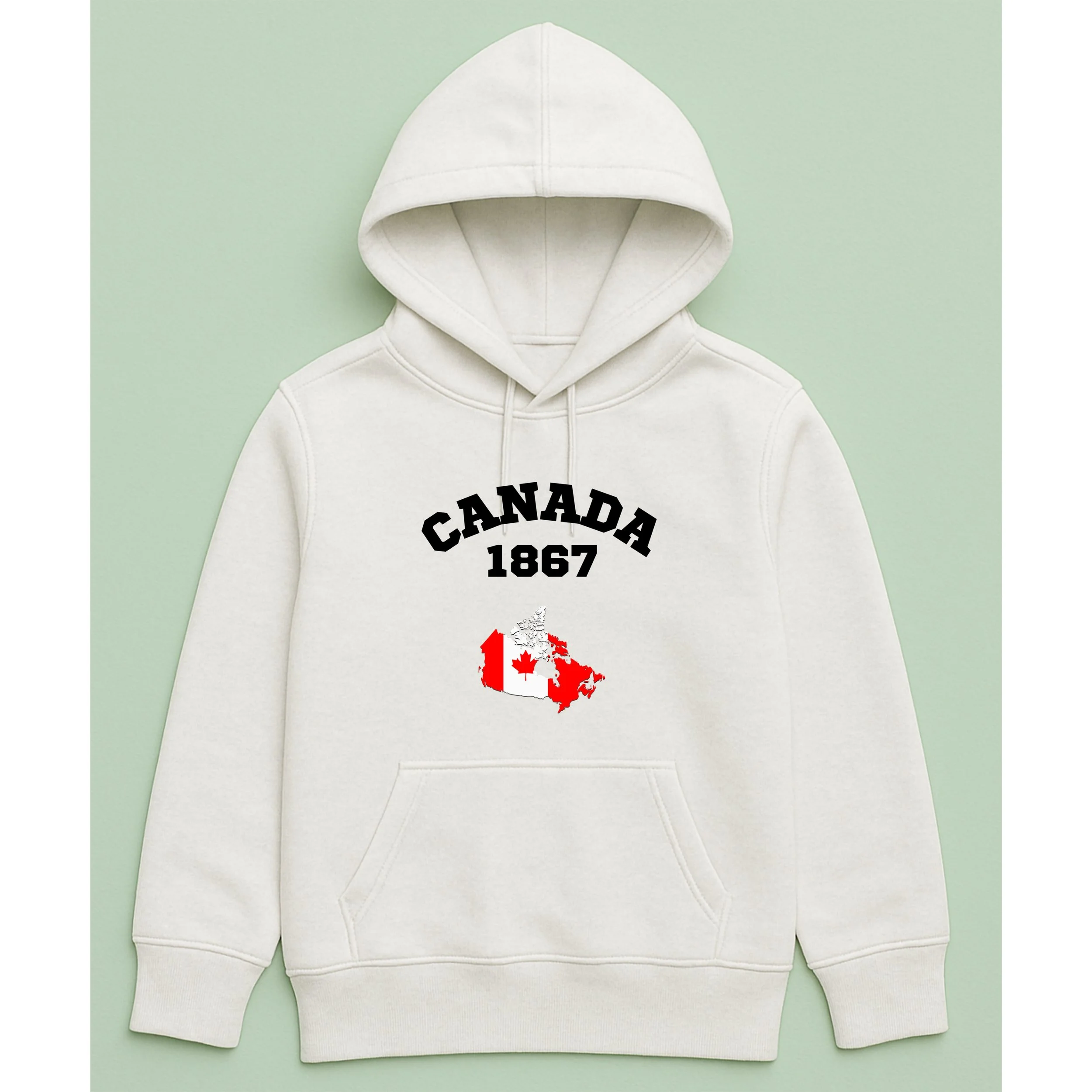 Kids Canada 1867 Hoodie – Youth Independence Day Pullover – Canada Map Flag Kids Hoodie – Patriotic Youth Gift