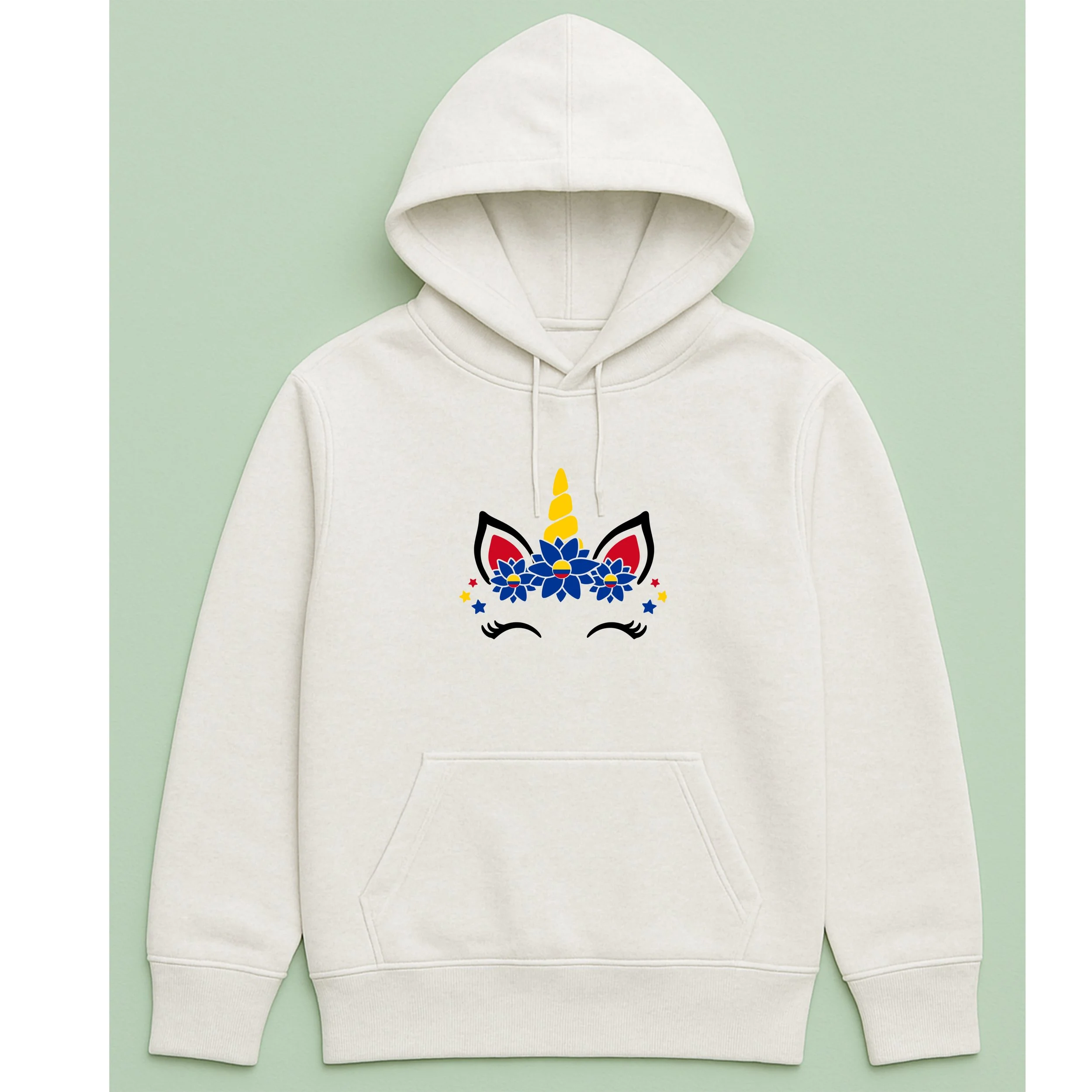 Colombia Unicorn Hoodie – Magical Colombian Unicorn Pullover – Yellow Blue Red Hoodie – Cute Colombia Pride Hoodie