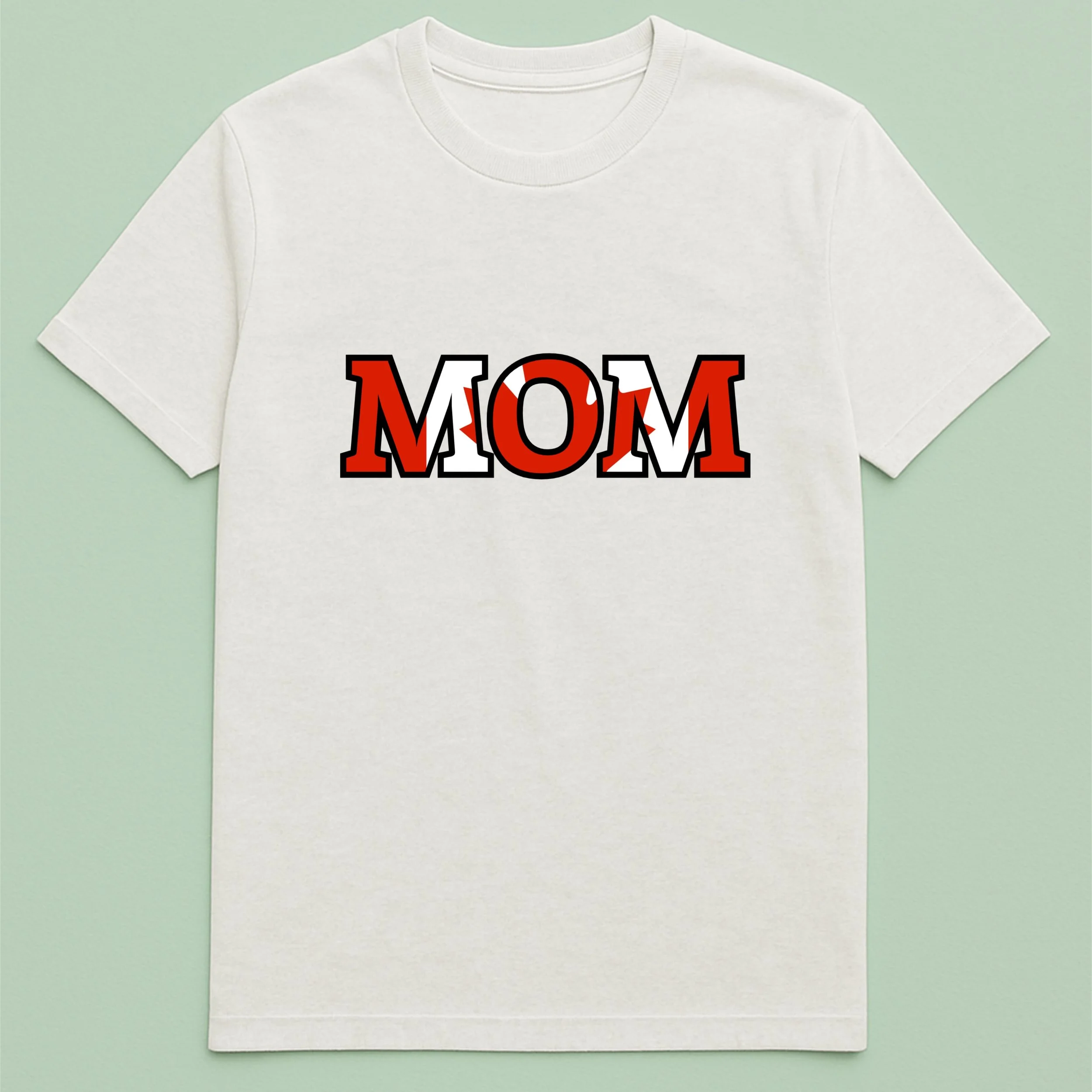 Canada MOM T-Shirt – Canadian Flag Varsity Mom Shirt – Maple Leaf Mother’s Day Gift – Cute Canada Mom Tee