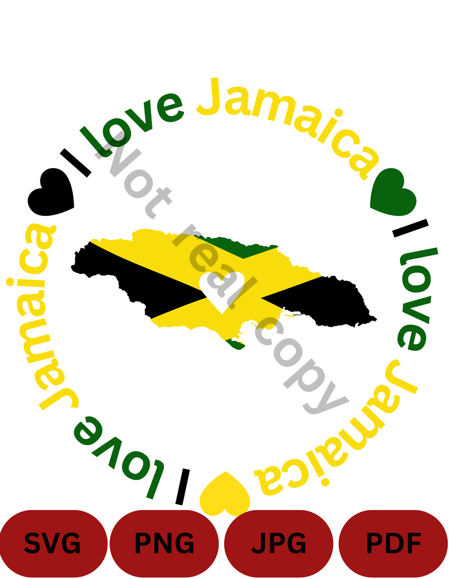 I Love Jamaica SVG, PDF, JPG, PNG Jamaican Flag Map Design, Caribbean Pride Digital Download, Jamaica Heart Design PNG, Jamaican Digital File