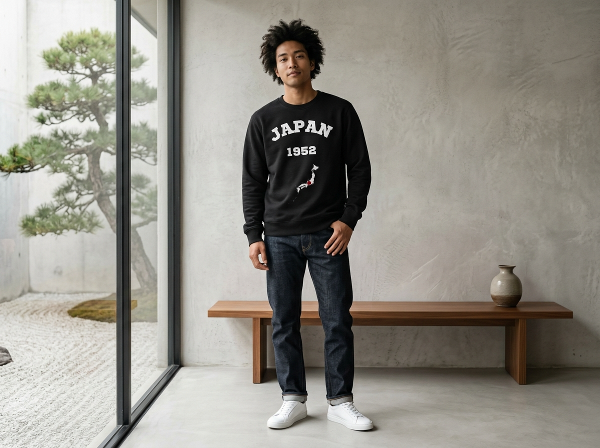 Japan 1952 Shirt Long Sleeve Sweatshirt Hoodie – Japan Map Apparel – Japanese Pride Gift – Varsity Japan Clothing