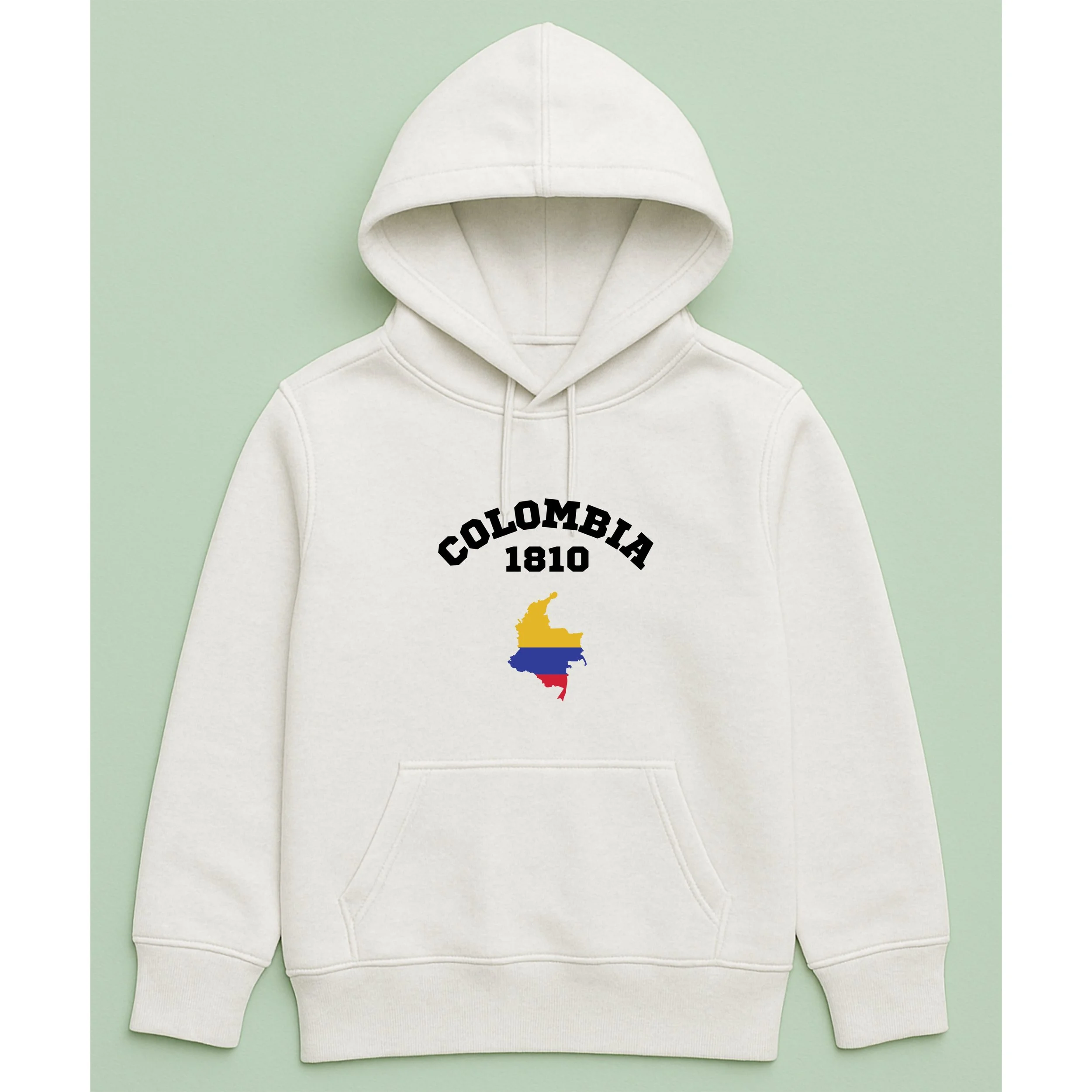 Kids Colombia 1810 Hoodie – Youth Independence Day Pullover – Colombia Map Flag Kids Hoodie – Patriotic Youth Gift