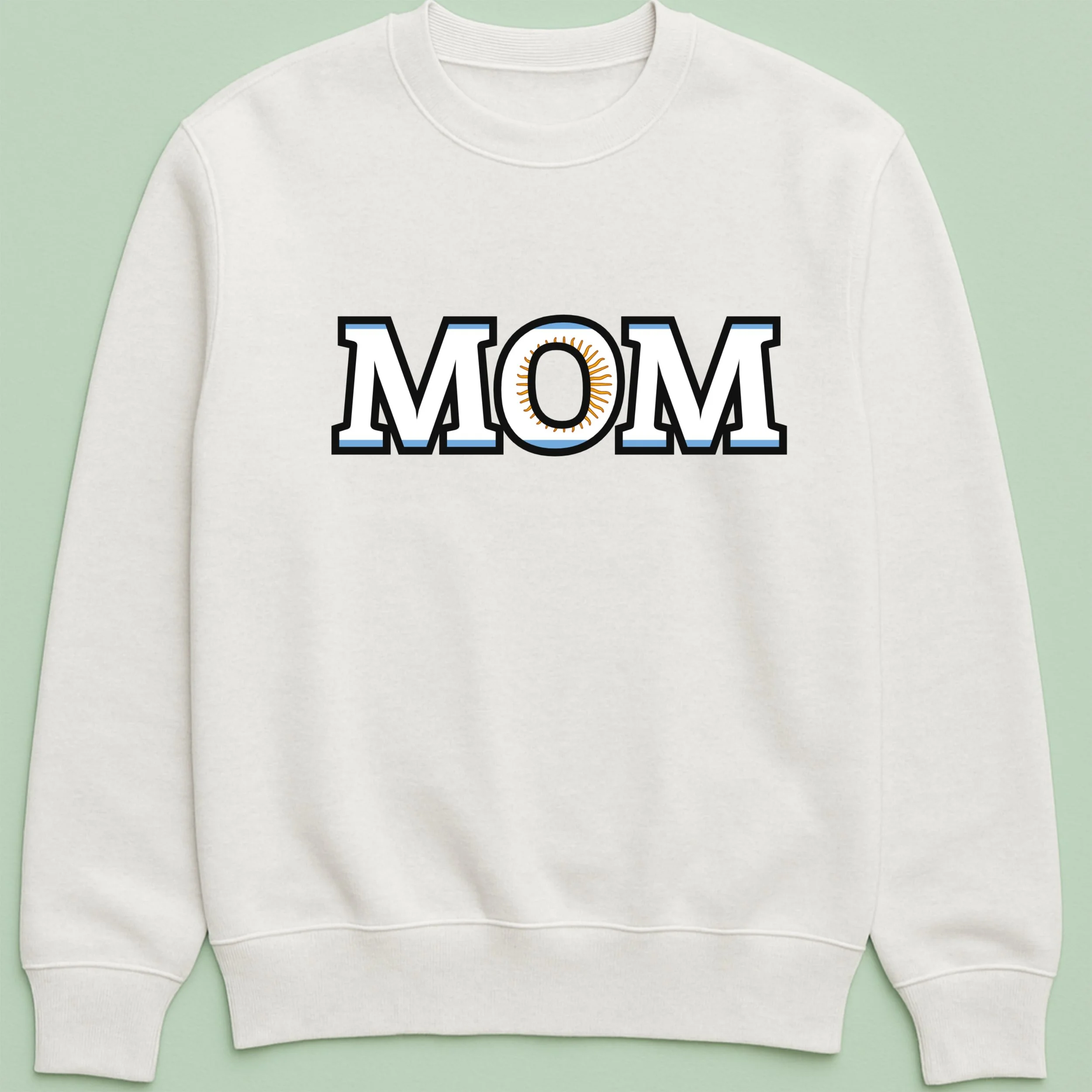 Argentina MOM Sweatshirt – Argentinian Flag Sun Mom Crewneck – Mother’s Day Gift – Patriotic Mom Top