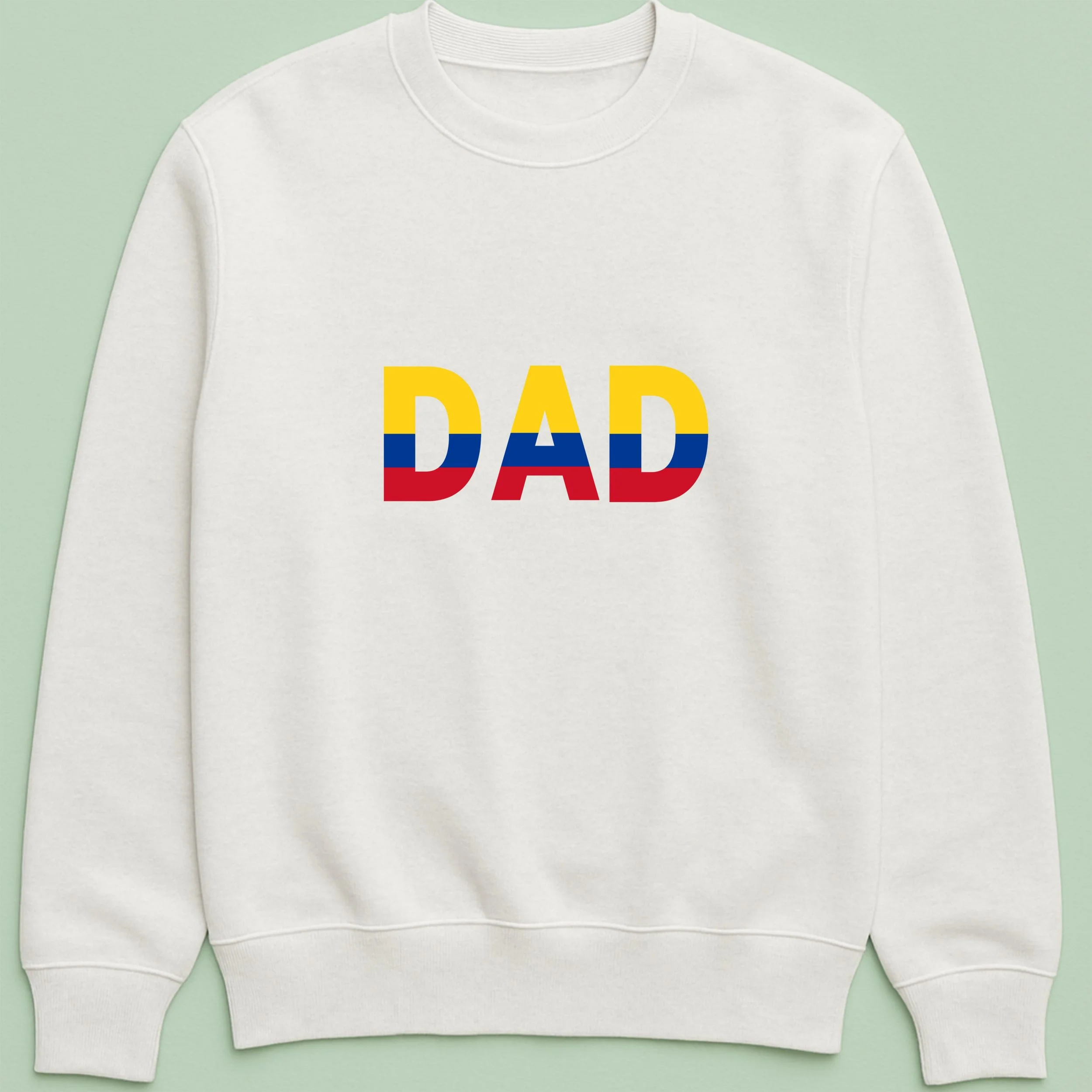 Colombia DAD Sweatshirt – Colombian Flag Dad Crewneck – Father’s Day Gift – Proud Colombia Dad Top