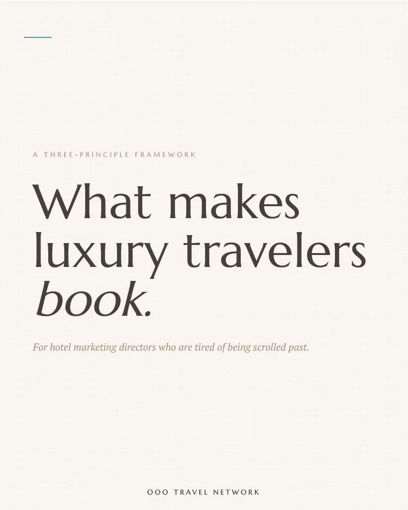 Luxury travelers do not book on impulse. They research. They compare. They look for proof that the experience matches the promise.

Here is what actually drives the booking decision.
