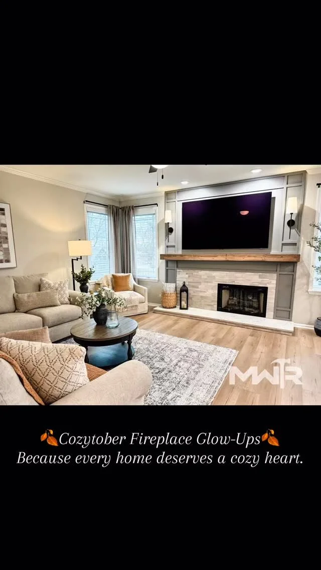 🍂 Cozytober Fireplace Glow-Ups 🍂
There’s nothing like a fireplace to make a house feel like home. ✨ Each one of these makeovers turned an ordinary corner into the heart of the room — a place for gathering, slowing down, and soaking in