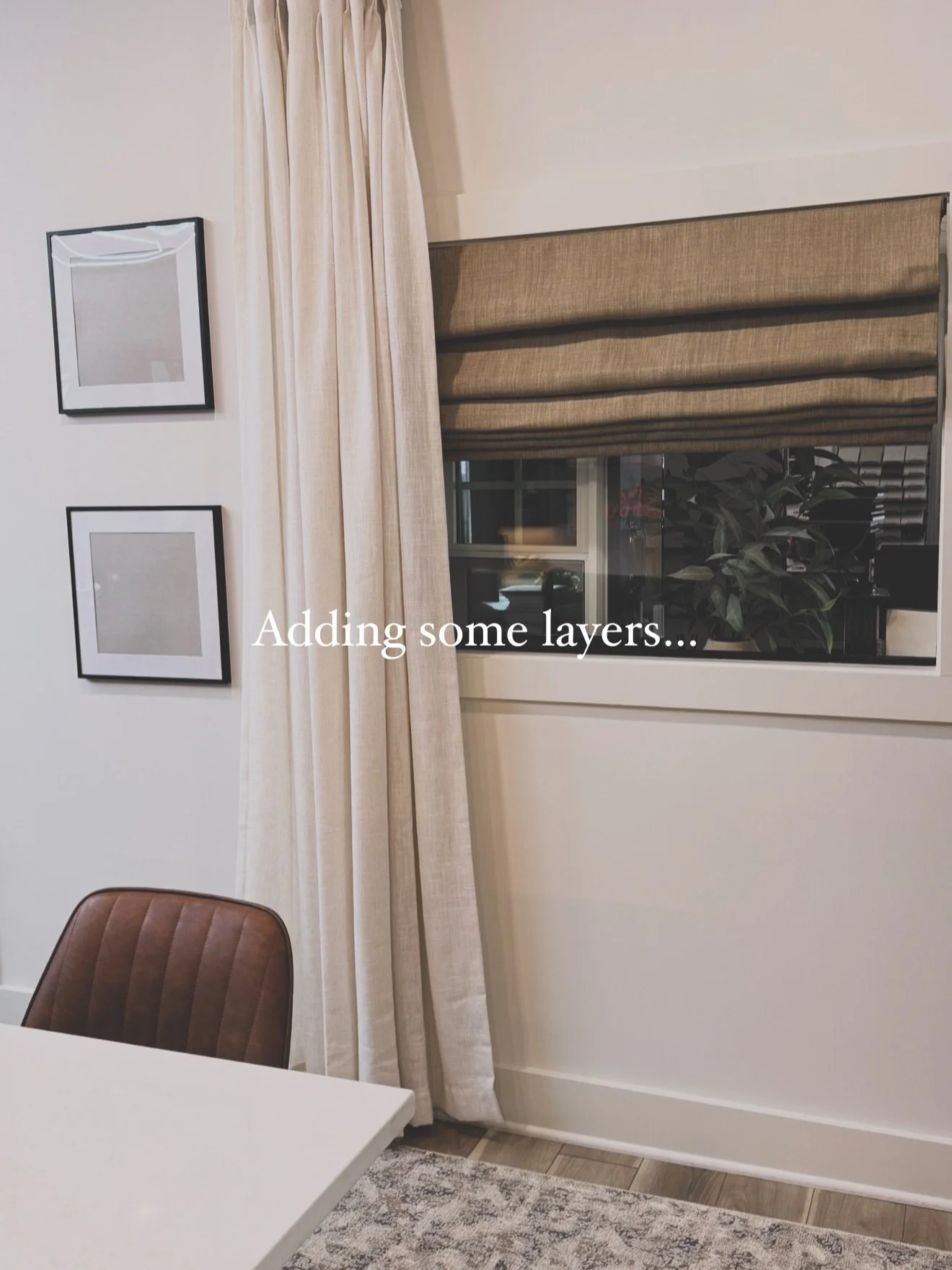 It started with &ldquo;just a small office update&rdquo;&hellip;
and somehow turned into adding layers, texture, and a little bit of calm to a space I&rsquo;m in every day.

Not done yet, but it&rsquo;s already feeling different&mdash;in the best way