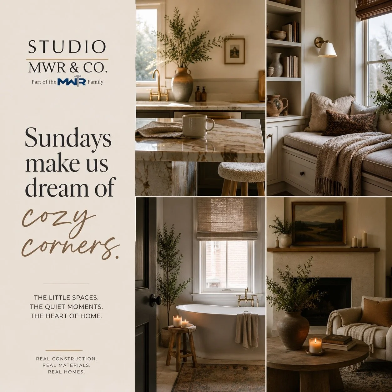 Sundays always make us dream a little bigger about home.

The quiet corners.
The warm lighting.
The coffee spots.
The spaces that somehow make everyday life feel slower, softer, and a little more intentional.

That&rsquo;s really the heart behind wha