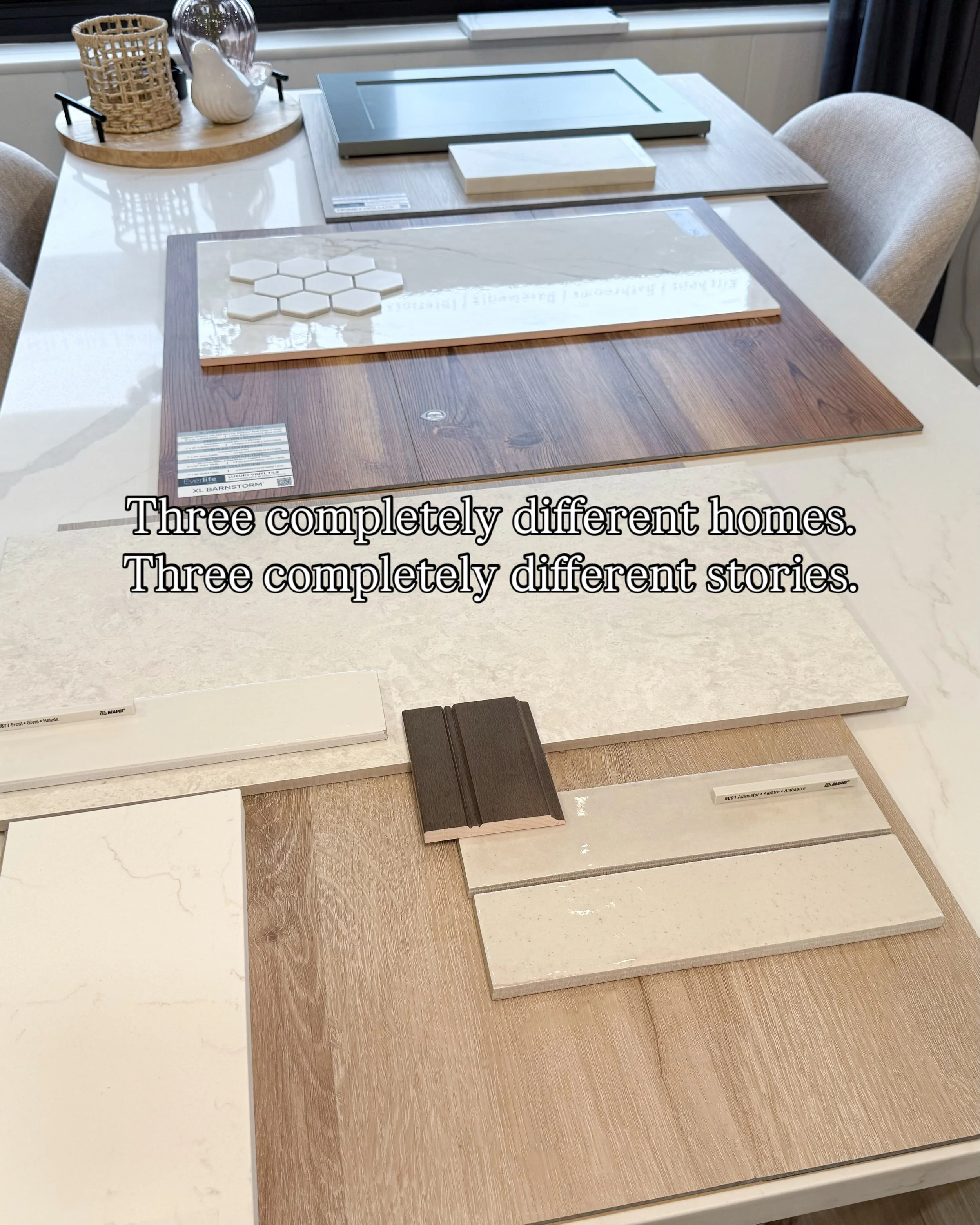 Today&rsquo;s design table looked a little unhinged in the best possible way.

Three different projects.
Three different directions.
And approximately 400 variations of:
&ldquo;wait&hellip; put that tile back next to the other one again.&rdquo;

This