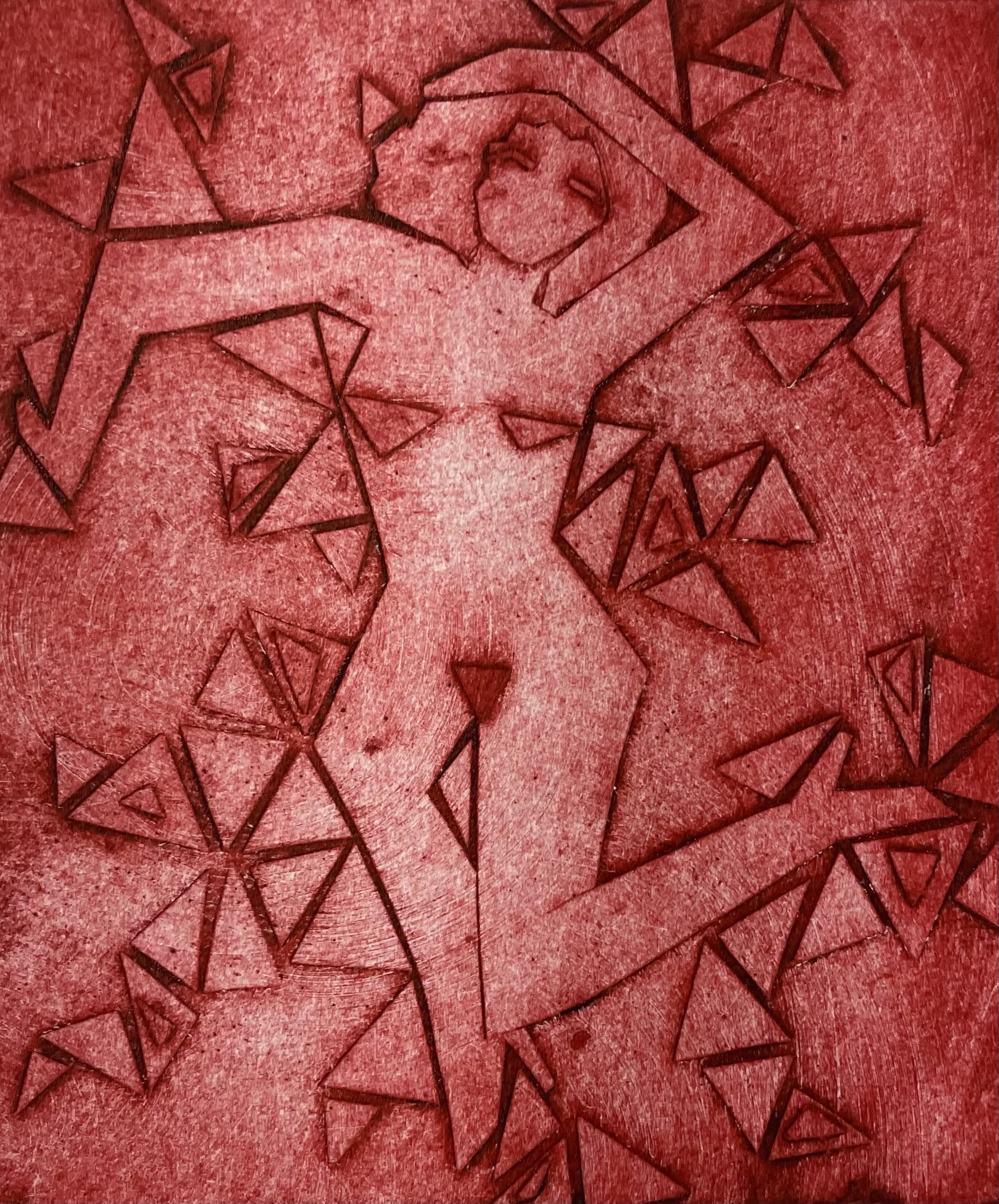 I'm Sorry Ms.McHale |
Collograph |
5x7 inches |
2023