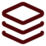 Icon of three stacked layers or sheets