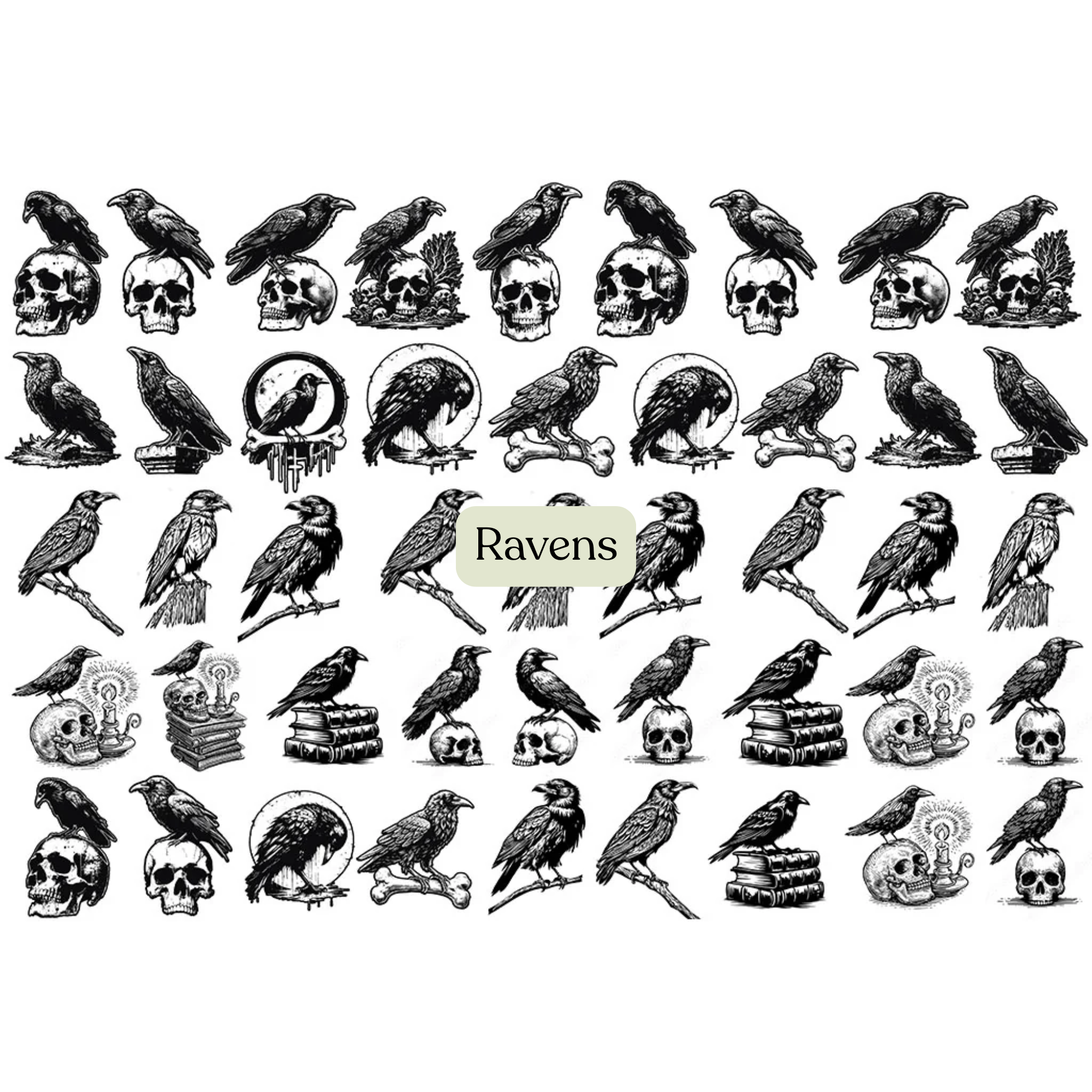 Bird Underglaze Transfers