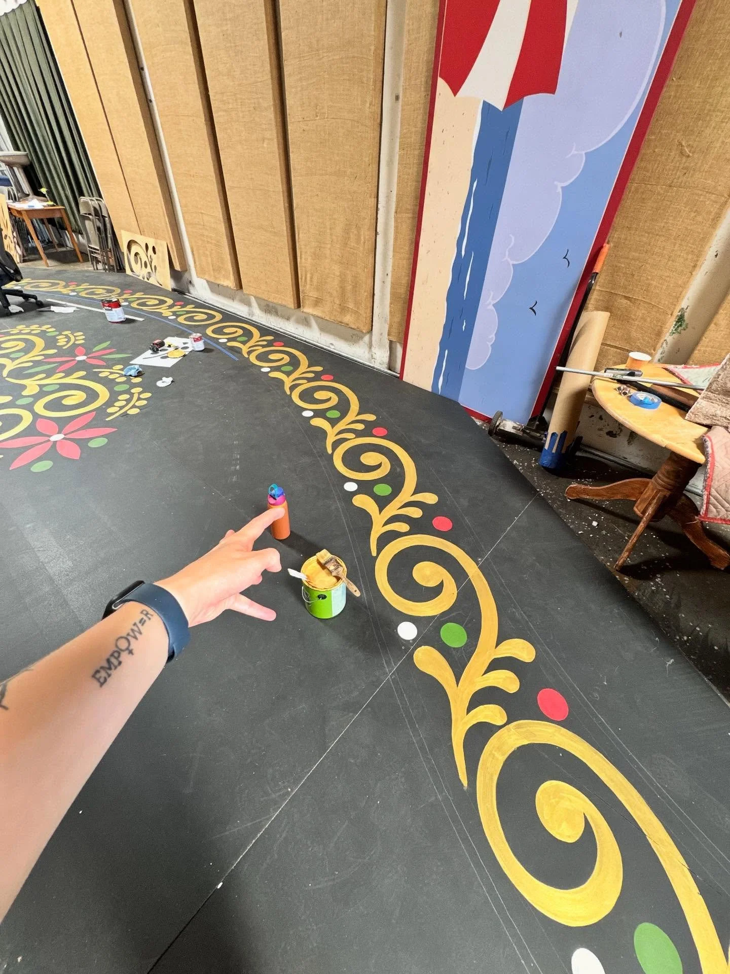 Since moving to California, I have started a new journey with art in the world of theatre! This fall, I was given the title of Scenic Artist at Lamb&rsquo;s Players Theatre in Coronado, CA. As the Scenic Artist, I painted the stage and set pieces alo