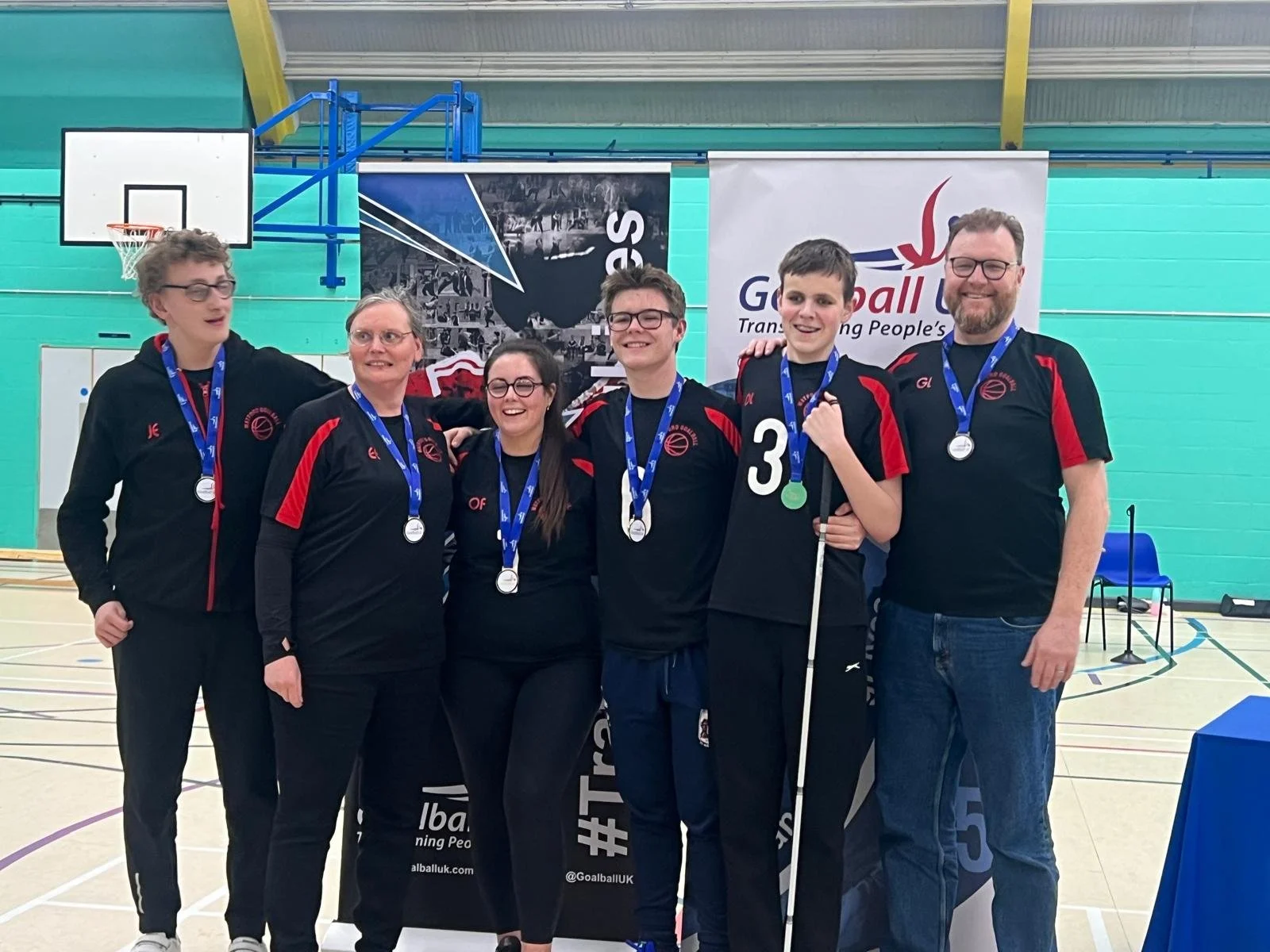 The team with there Gold Medals  