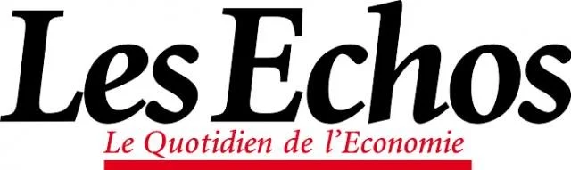 Logo de 'Les Echos', journal économique français, avec le slogan 'Le Quotidien de l'Économie'