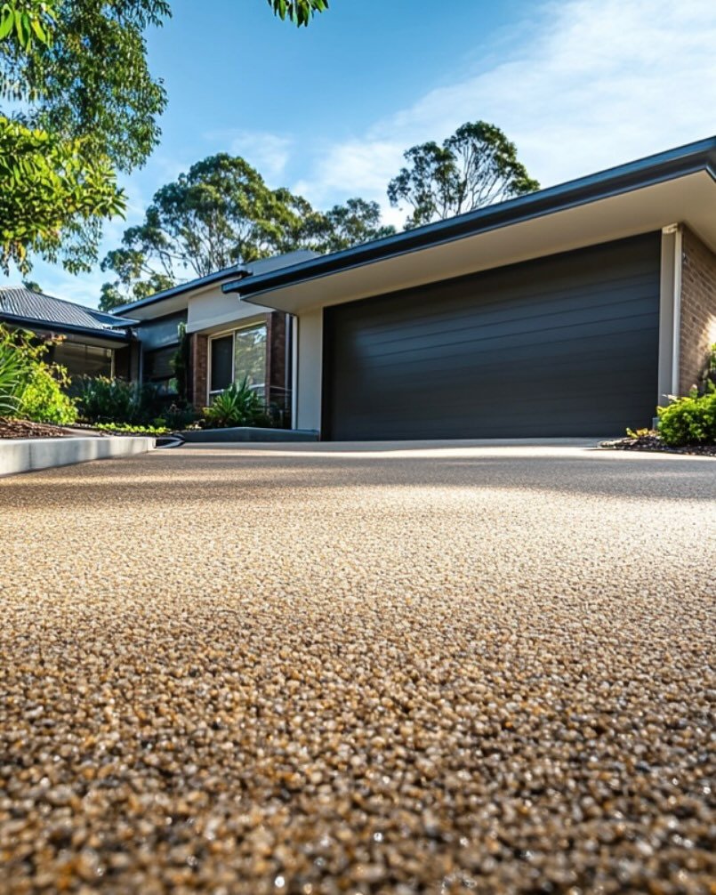 Clear seal over exposed aggregate. A solution that makes your driveway low maintenance for the long term!☀️