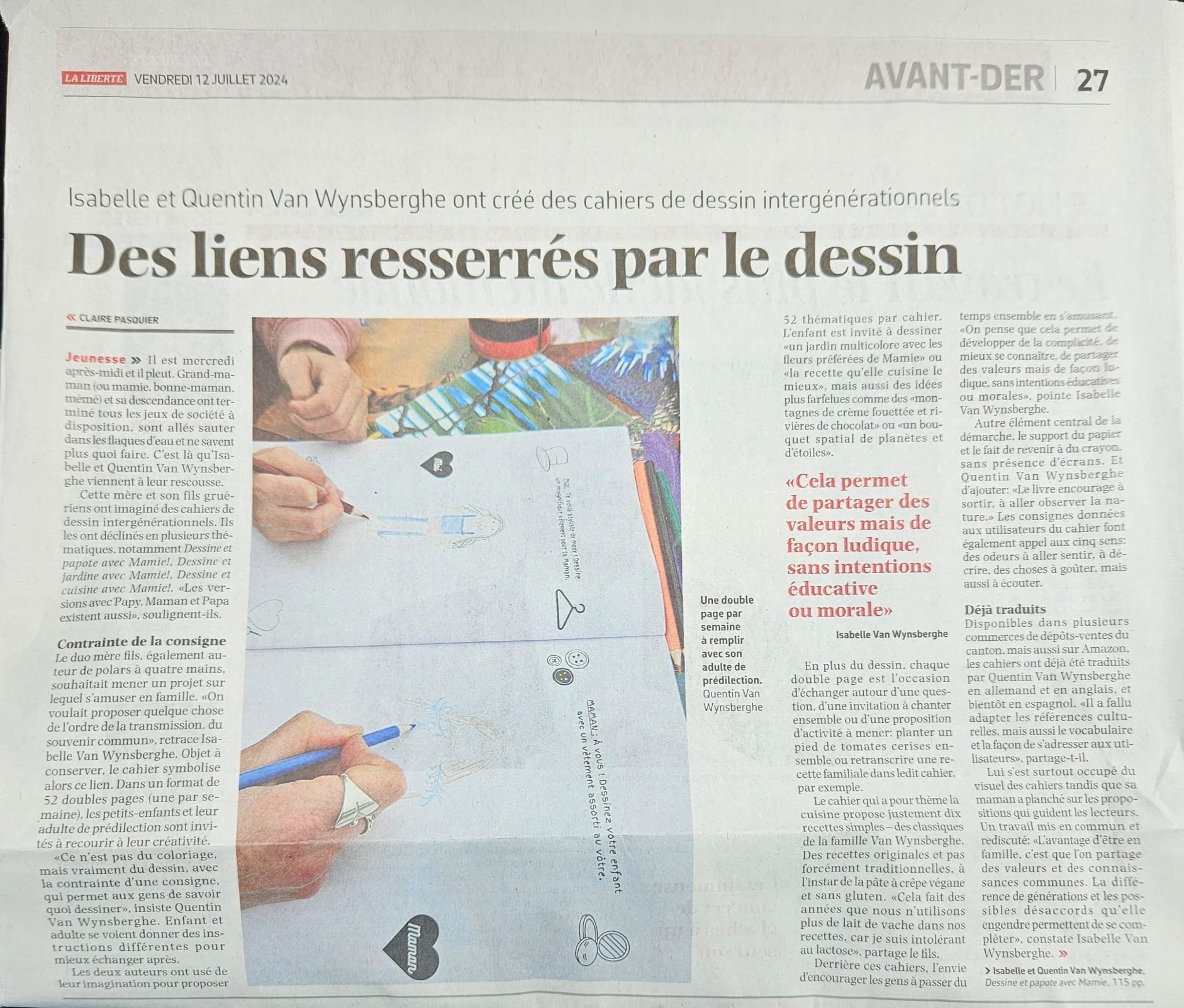 Une id&eacute;e n&eacute;e entre une maman et son fils co-auteurs, pour rapprocher les g&eacute;n&eacute;rations&hellip; Aujourd&rsquo;hui, gr&acirc;ce &agrave; OLF, la collection &quot;Illustrez &agrave; deux&quot; continue son chemin &agrave; trave