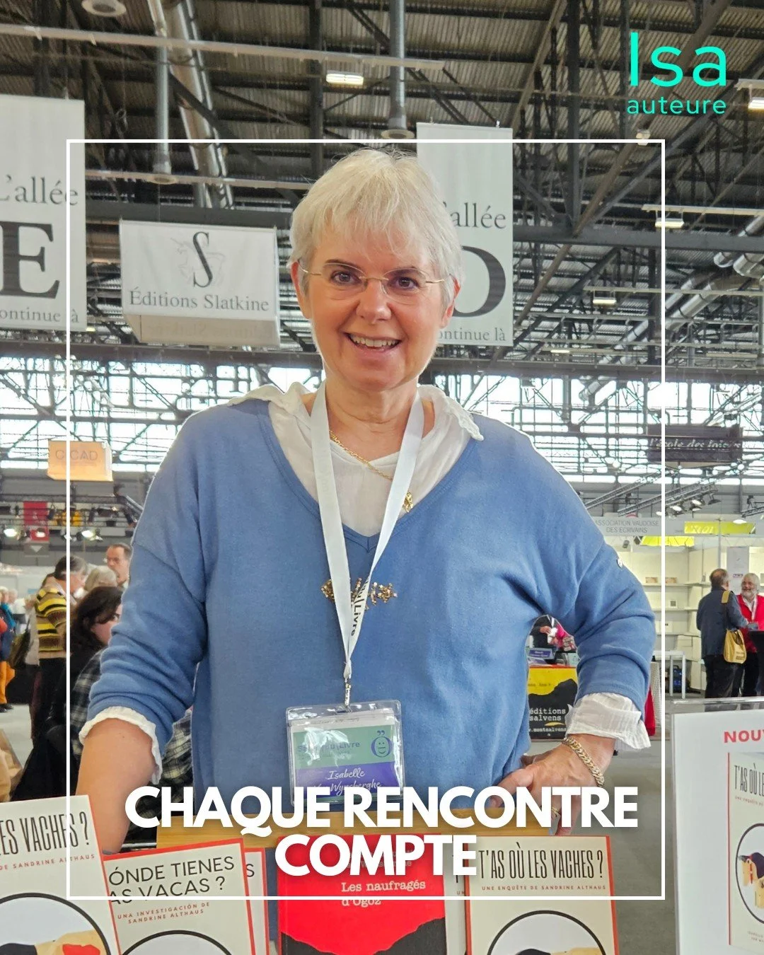 Derri&egrave;re chaque livre, une rencontre.
Merci pour vos sourires et vos &eacute;changes ✍️📚

#salondulivre #dedicace #lecteurs #livresuisse #isabellevanwynsberghe