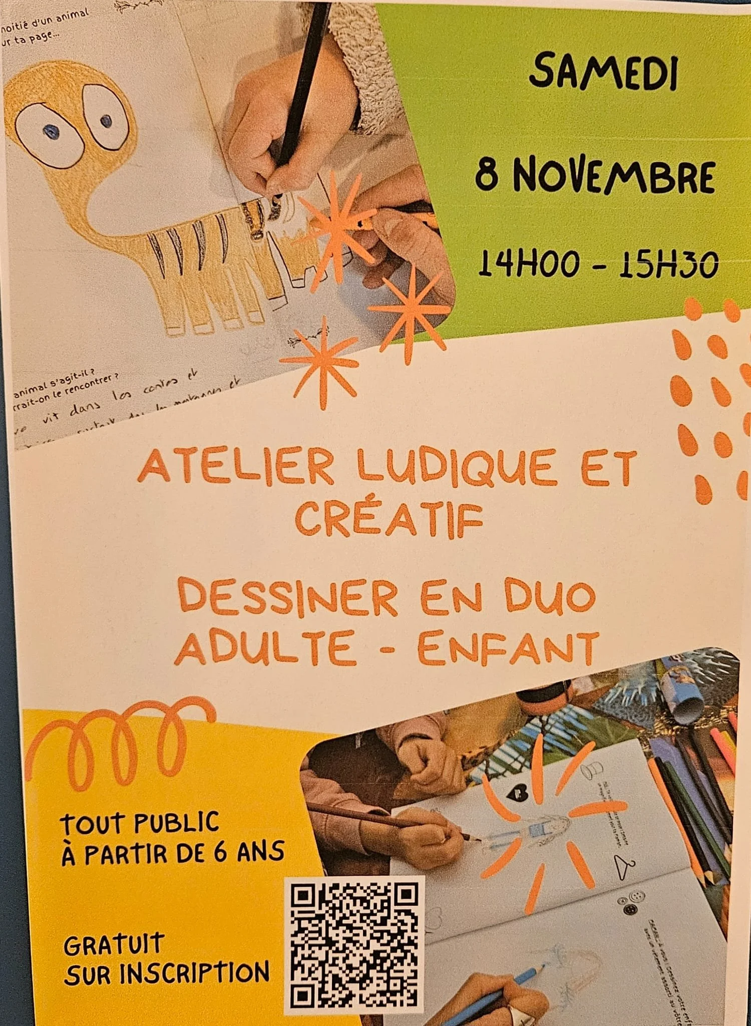 🎨 C&rsquo;est ce samedi &agrave; Belfaux !

Envie d&rsquo;un moment complice avant No&euml;l ? 🎄
Ce samedi 8 novembre, offrez-vous une parenth&egrave;se cr&eacute;ative &agrave; deux :
🖍️ un crayon,
💬 une bonne dose d&rsquo;imagination,
✨ et surt
