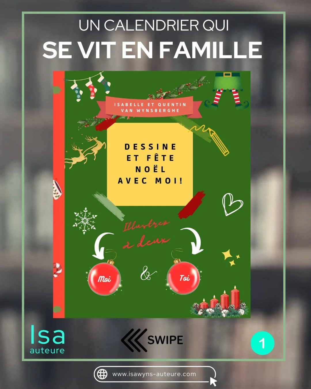 Dessine et f&ecirc;te No&euml;l avec moi transforme l&rsquo;attente en un moment cr&eacute;atif quotidien 🎨

Chaque double-page propose un instant doux &agrave; partager en famille : colorier, imaginer, r&ecirc;ver. 

Disponible en librairies, Coop 