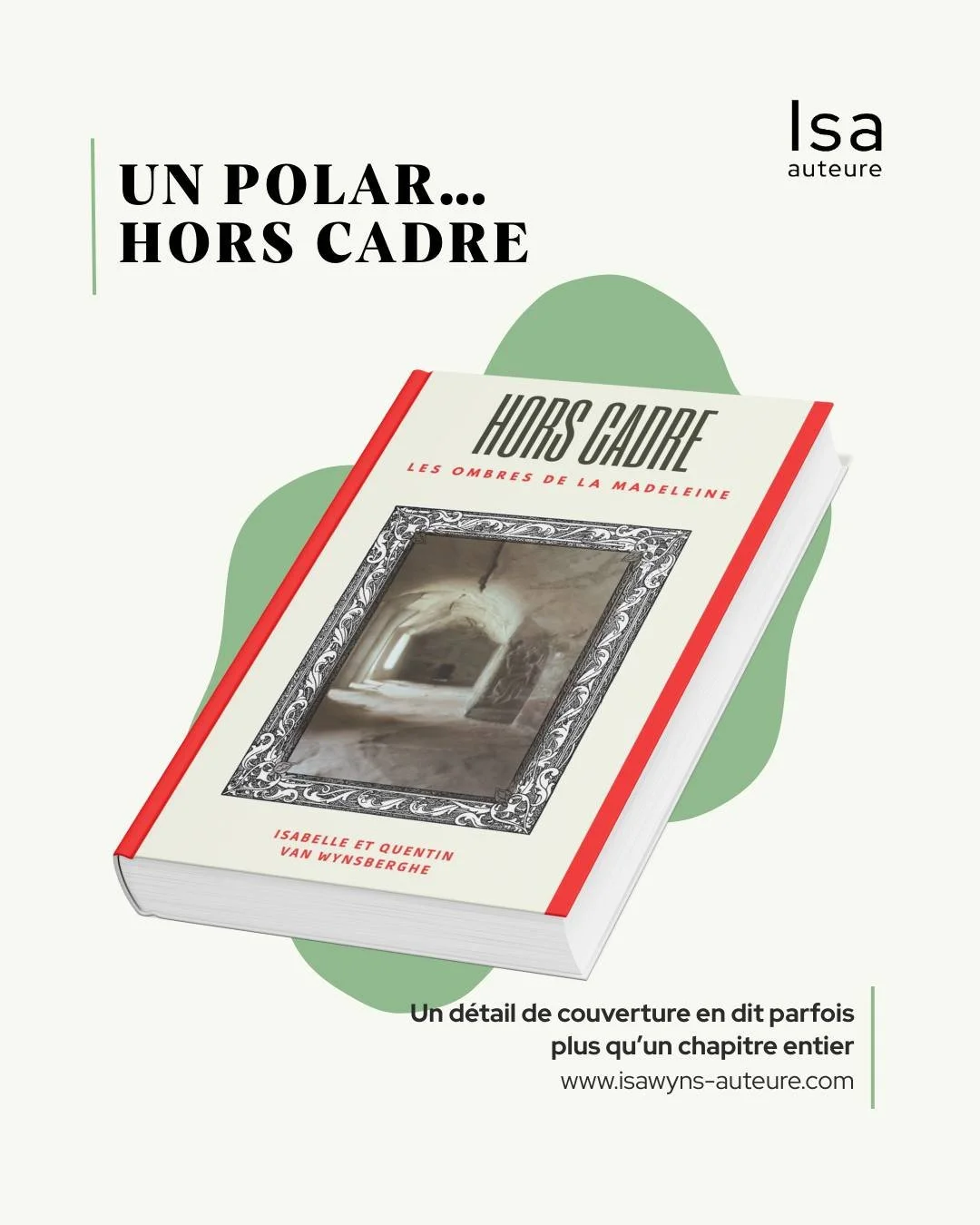 Un d&eacute;tail de couverture en dit parfois plus qu&rsquo;un chapitre entier 🔍 

Hors Cadre joue avec l&rsquo;ombre, la lumi&egrave;re, le doute&hellip; autant visuellement que dans son intrigue. 

Disponible sur le site ! www.isawyns-auteure.com
