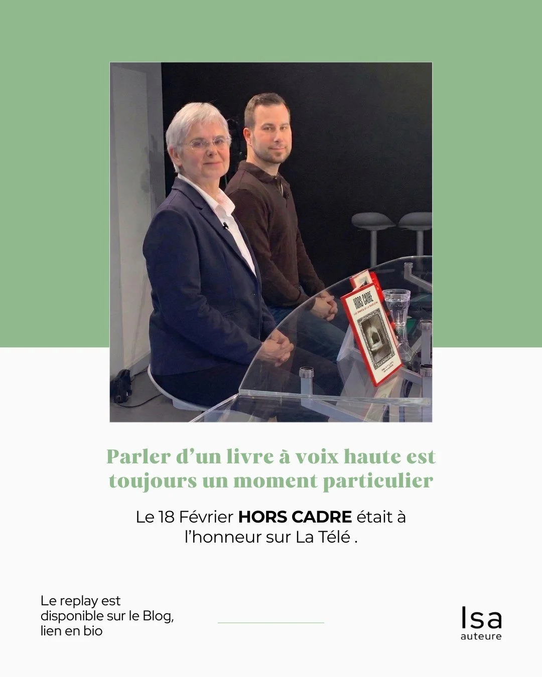 Le 18 F&eacute;vrier Hors cadre &eacute;tait &agrave; l&rsquo;honneur sur La T&eacute;l&eacute;. 📺📖

Parler d&rsquo;un livre &agrave; voix haute, expliquer sa gen&egrave;se, ses intentions, les voix qui l&rsquo;ont inspir&eacute;&hellip; est toujou