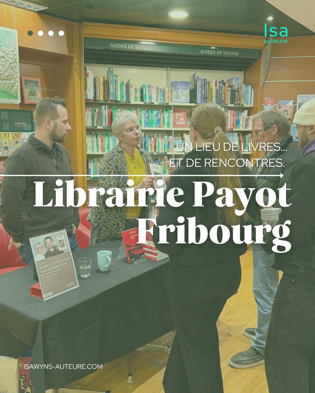 Merci &agrave; la librairie Payot Fribourg pour son accueil chaleureux. 📖✨

Ces moments de d&eacute;dicace sont toujours pr&eacute;cieux : on y parle du livre, bien s&ucirc;r, mais surtout de ce qu&rsquo;il a &eacute;veill&eacute; chez chacun.

Merc