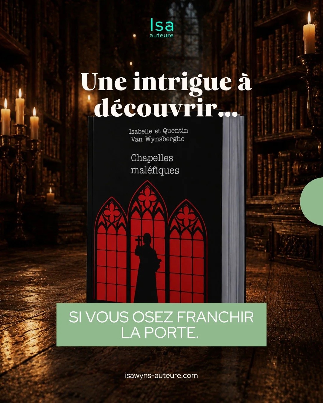 Le compte &agrave; rebours est lanc&eacute;. ⏳
Une nouvelle enqu&ecirc;te.
Des lieux charg&eacute;s d&rsquo;ombre.
Une folie qui ne demande qu&rsquo;&agrave; surgir.
✨ Chapelles mal&eacute;fiques arrive. En librairie le 3 juin.

Et entre deux pages d