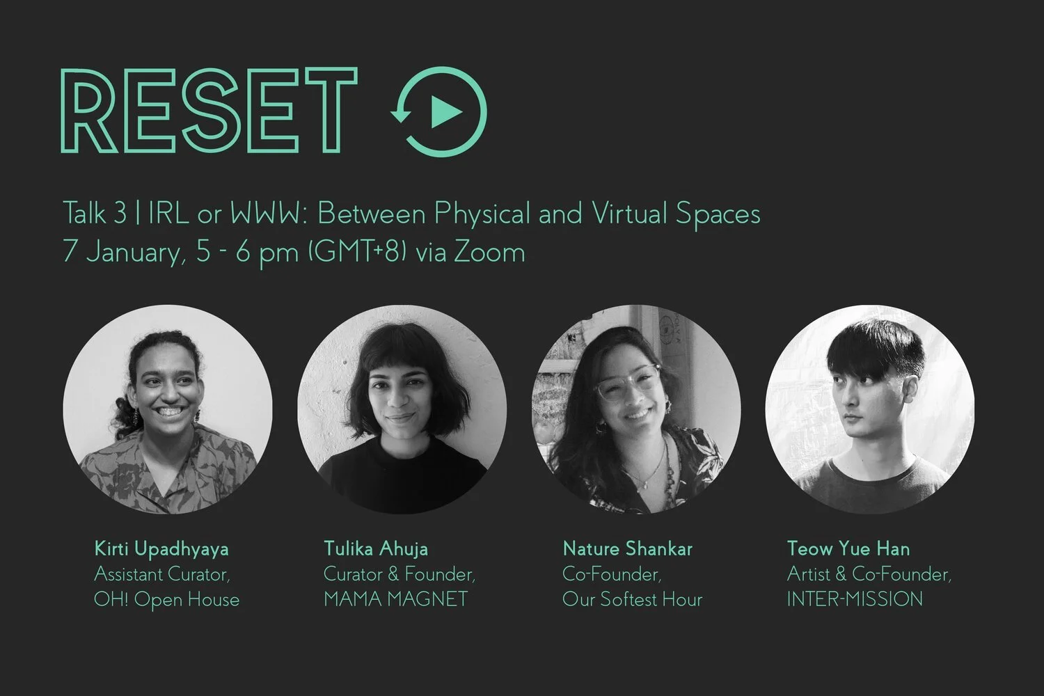 Sign Up for RESET Talk 3 | IRL or WWW: Between Physical and Virtual Spaces