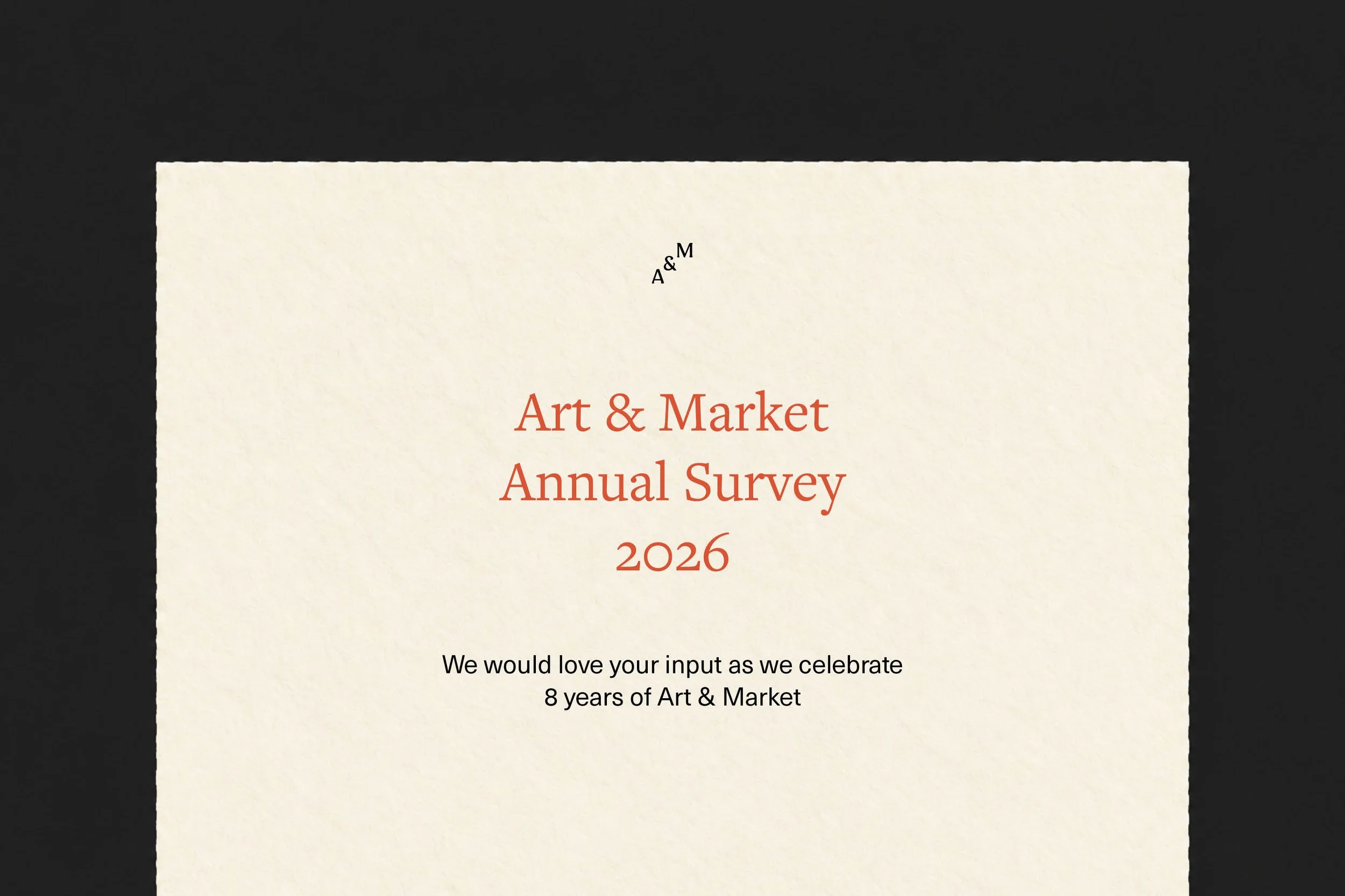 Take Part in the Art &amp; Market Survey 2026!