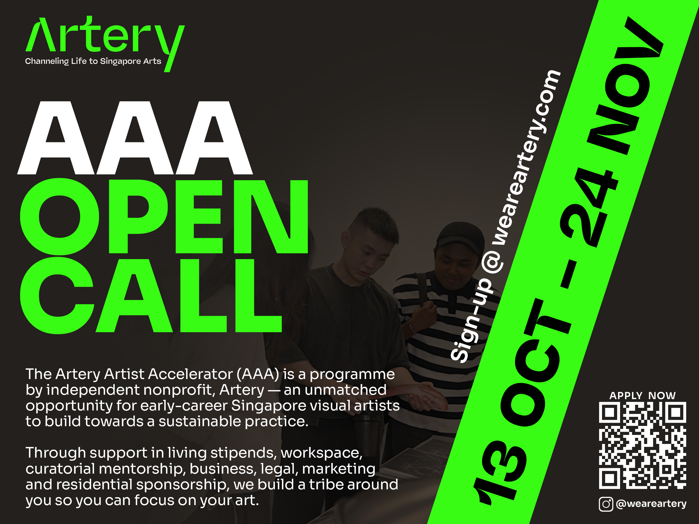 Open Call: Artery Artist Accelerator (AAA) Programme for Visual Artists