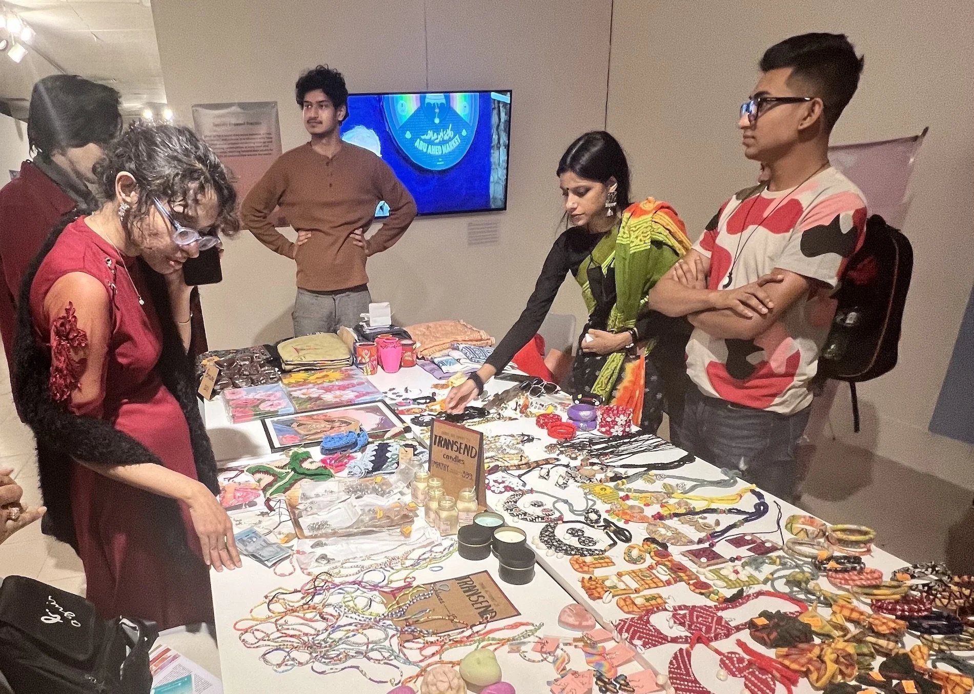 A TransEnd booth selling wares in support of the hijra (third gender) community. Image courtesy of the author.