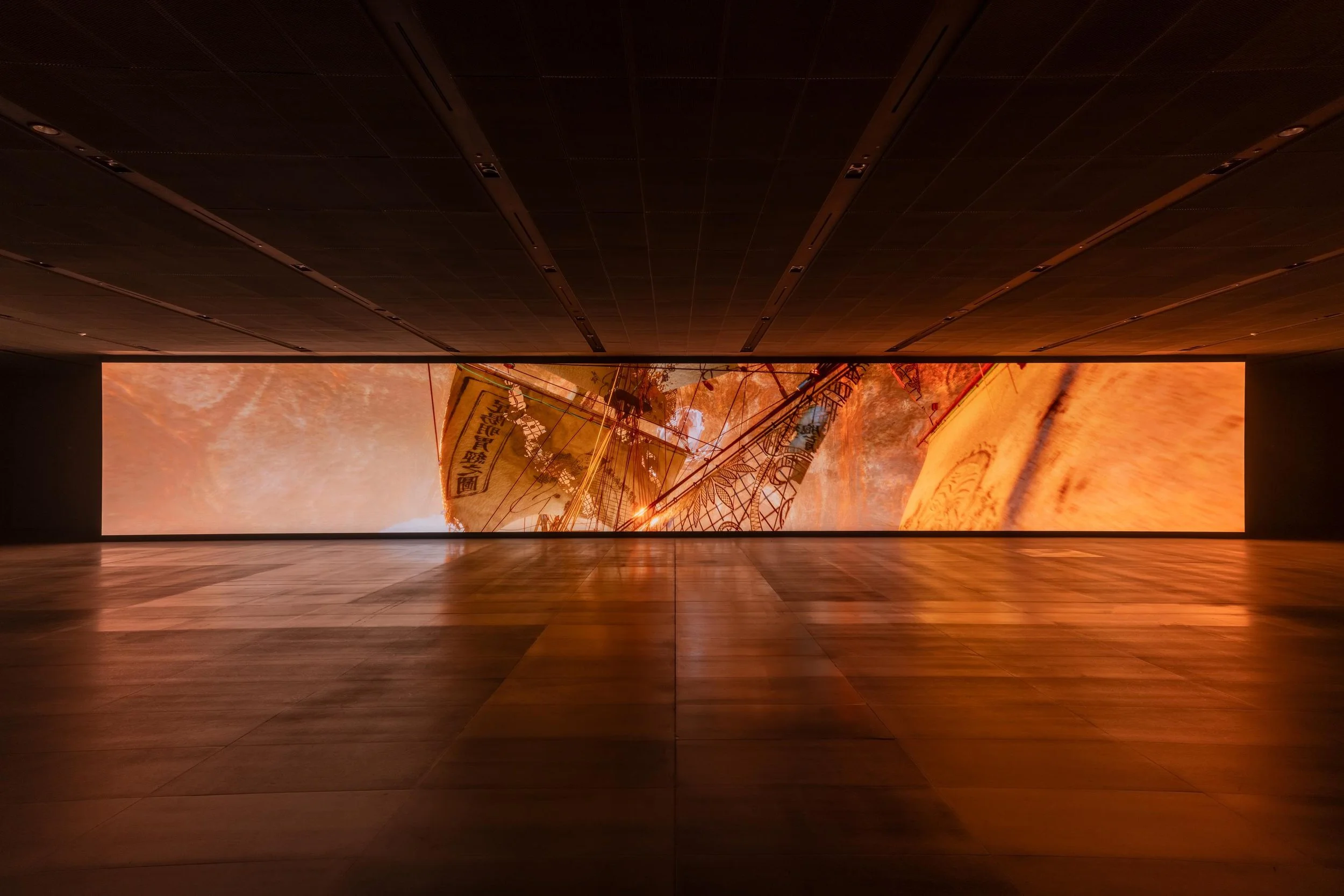 Wendi Yan, Dream of Walnut Palaces, 2025. Single-channel video. On view at Hyundai Motor Group Vision Hall, Yongin. Image courtesy of VH AWARD. Photo by sonongji.