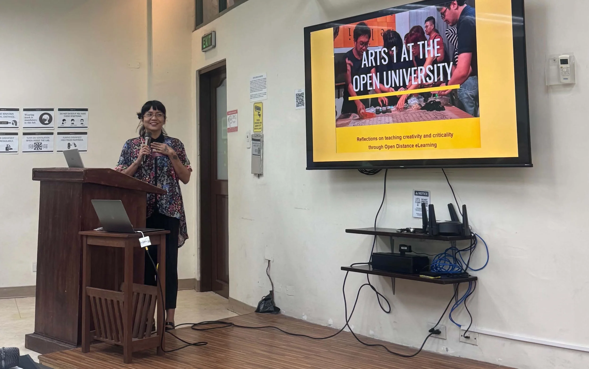Alice teaching at the University of the Philippines - Open University (UPOU). Photo by Shari San Pablo.