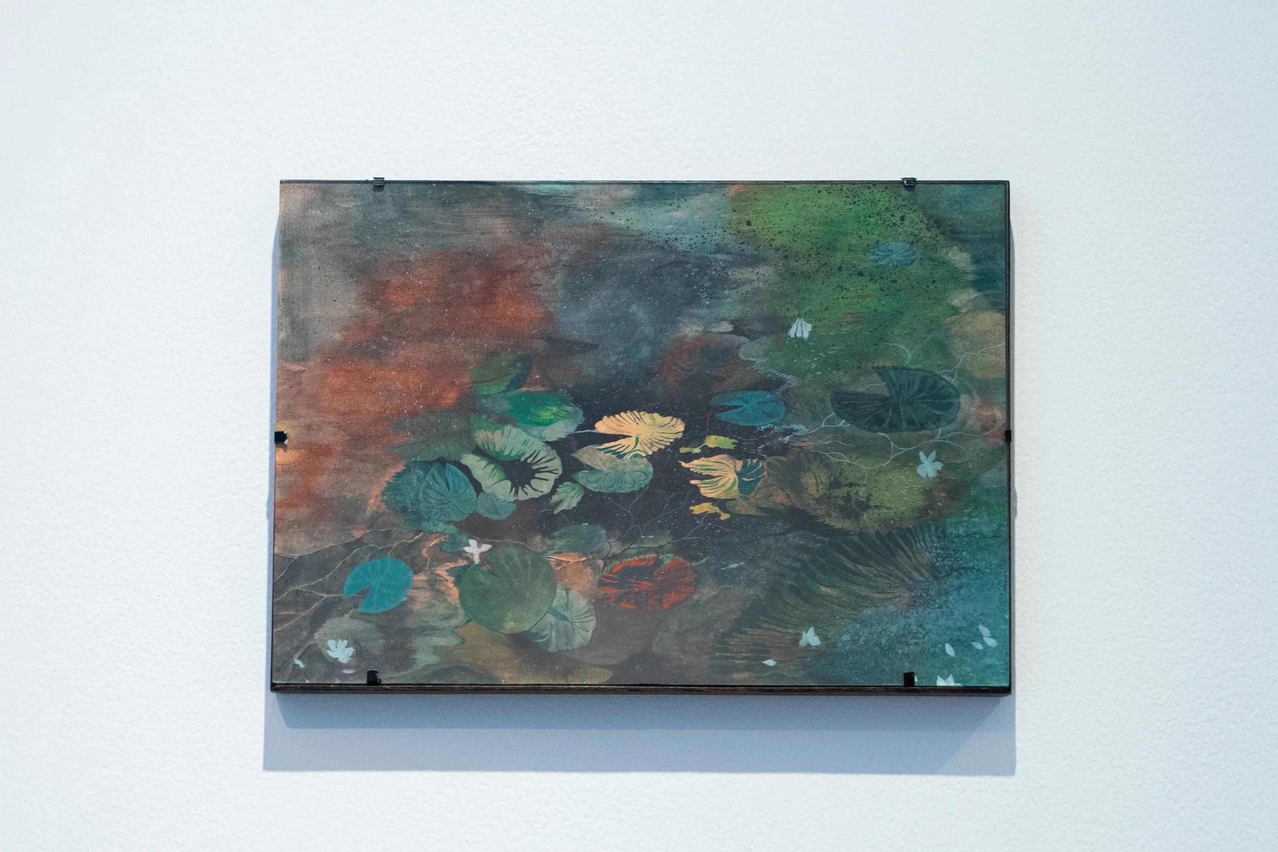Kareem Soenharjo, Pond, 2025, graphite, watercolour and gouache on paper. Image courtesy of Studio22nya. Photo taken by Hervan.