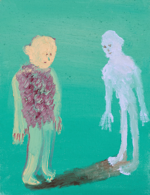 Shinya Azuma, Encounter, 2025, oil on canvas, 41 x 31.8cm. Image courtesy of the artist, COHJU and Marguo.