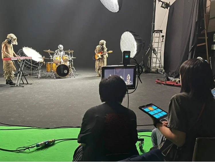 Shoot day for Aerofuture (2023), in Taipei. Image courtesy of the artist.